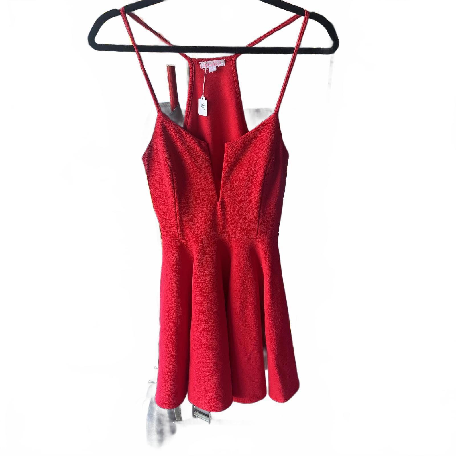 Rage Against The Machine Agaci -L- Chic Red Flare Dress with Straps Size L / US 10 / IT 46 - 1 Preview