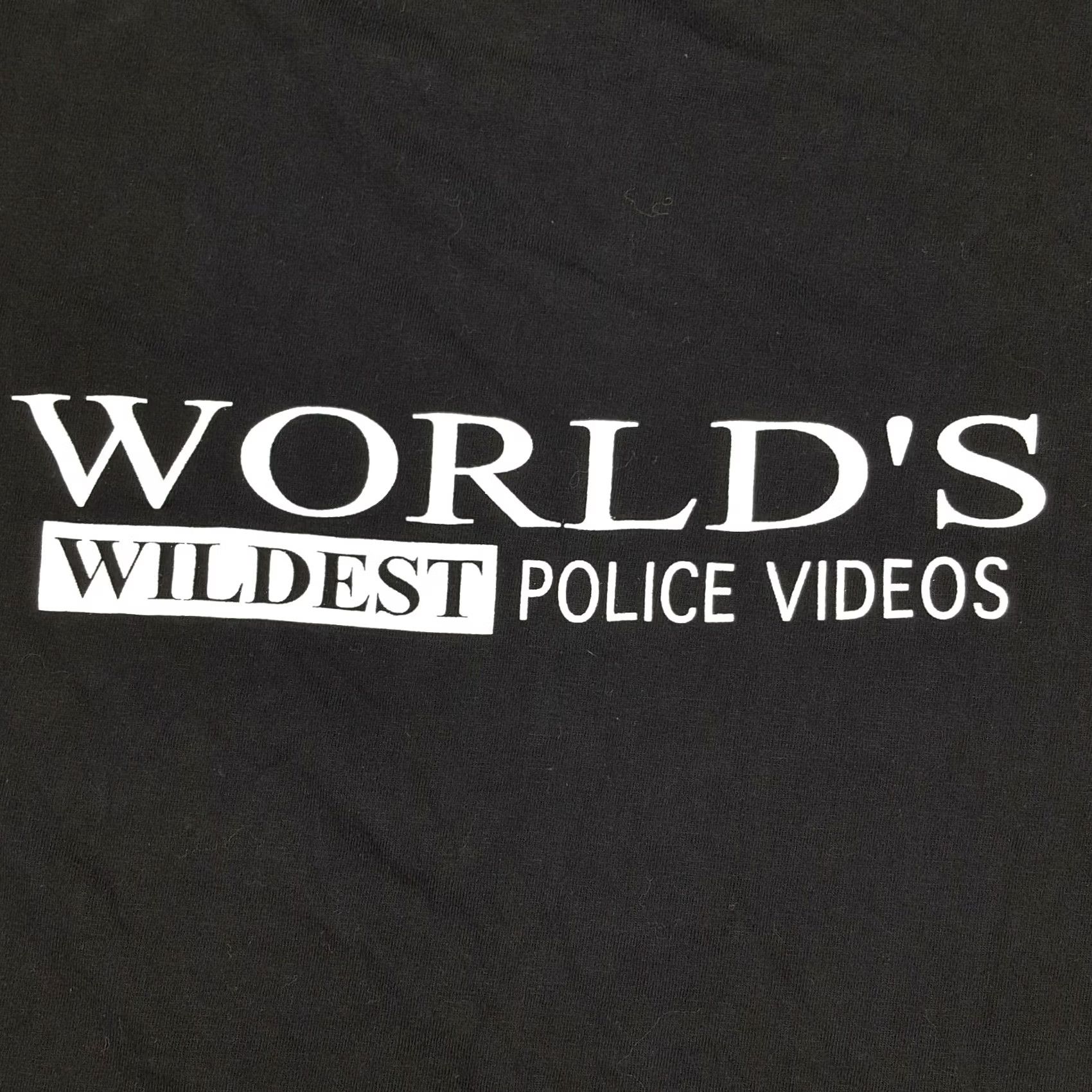 Vintage VINTAGE World's Wildest Police Videos Men's XL Shirt Cops TV T Shirt 90s Spike Promo Black Graphic Print Mens Size US XL / EU 56 / 4 - 3 Thumbnail