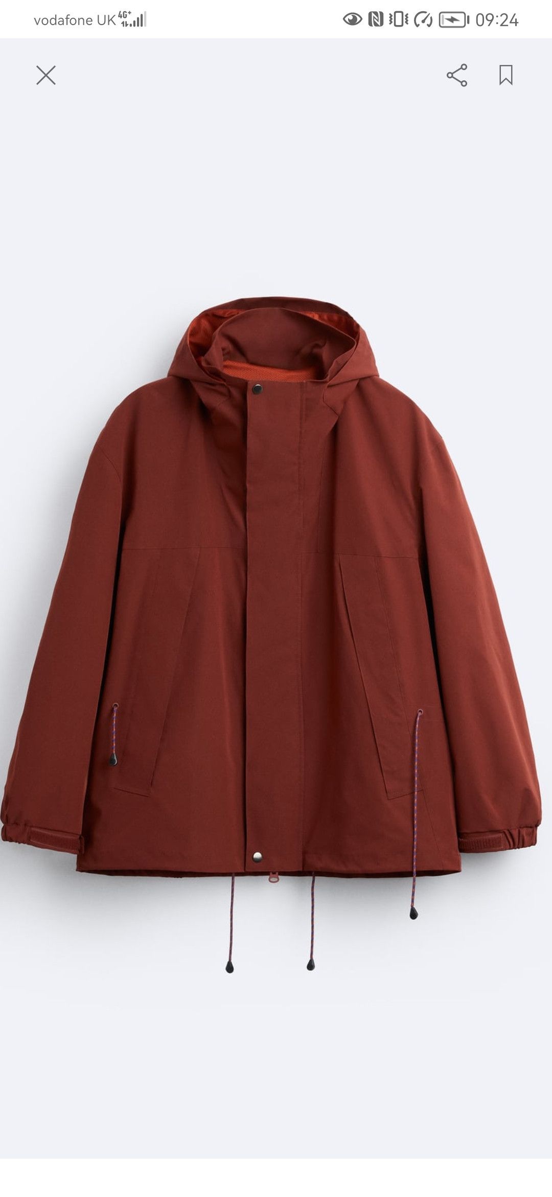 Zara Zara burgundy #gorpcore jacket dri fit brand new Size US S / EU 44-46 / 1 - 1 Thumbnail