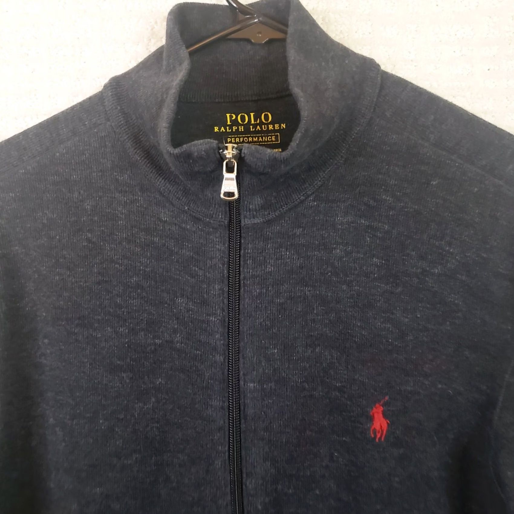 Polo Ralph Lauren Polo Ralph Lauren Jacket Performance Sweater Mens Size M Gray Full Zip Knit Mock Neck Embroidered Logo Zipper Regular Seasonal Casual Workwear 90s? Size US M / EU 48-50 / 2 - 4 Thumbnail