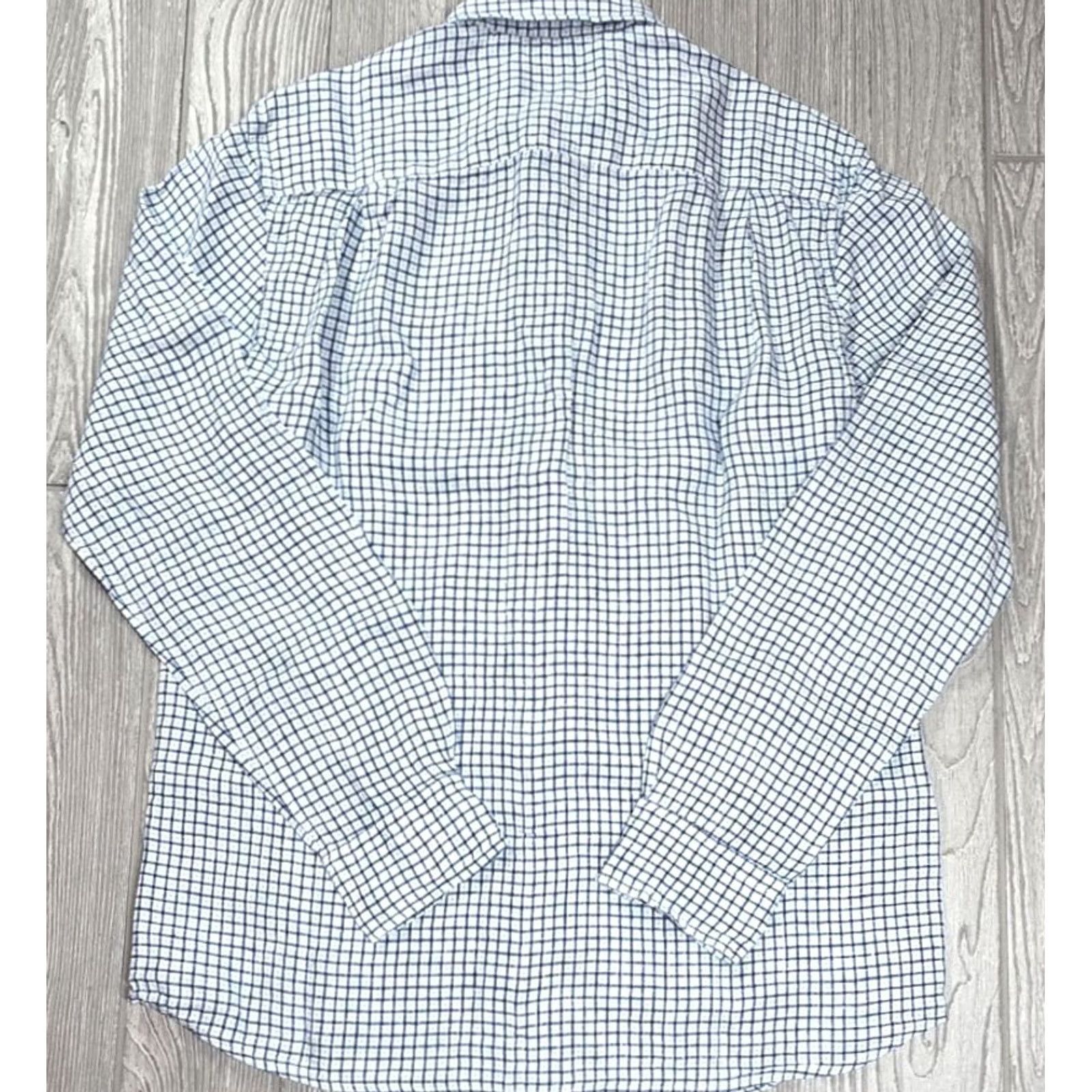 Vineyard Vines Vineyard Vines Button-Up Shirt Mens S Long Sleeve Tattersall Plaid Linen Blue White Shirt Size US S / EU 44-46 / 1 - 7 Thumbnail