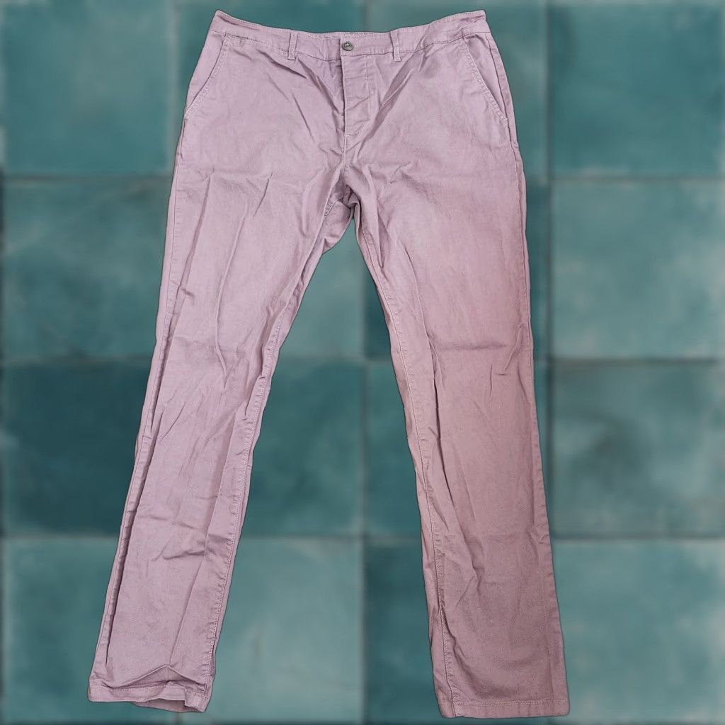 Asos ASOS Slim Chino Pants Mens 36x32 Mauve Pink Casual Sl... Size US 36 / EU 52 - 1 Thumbnail