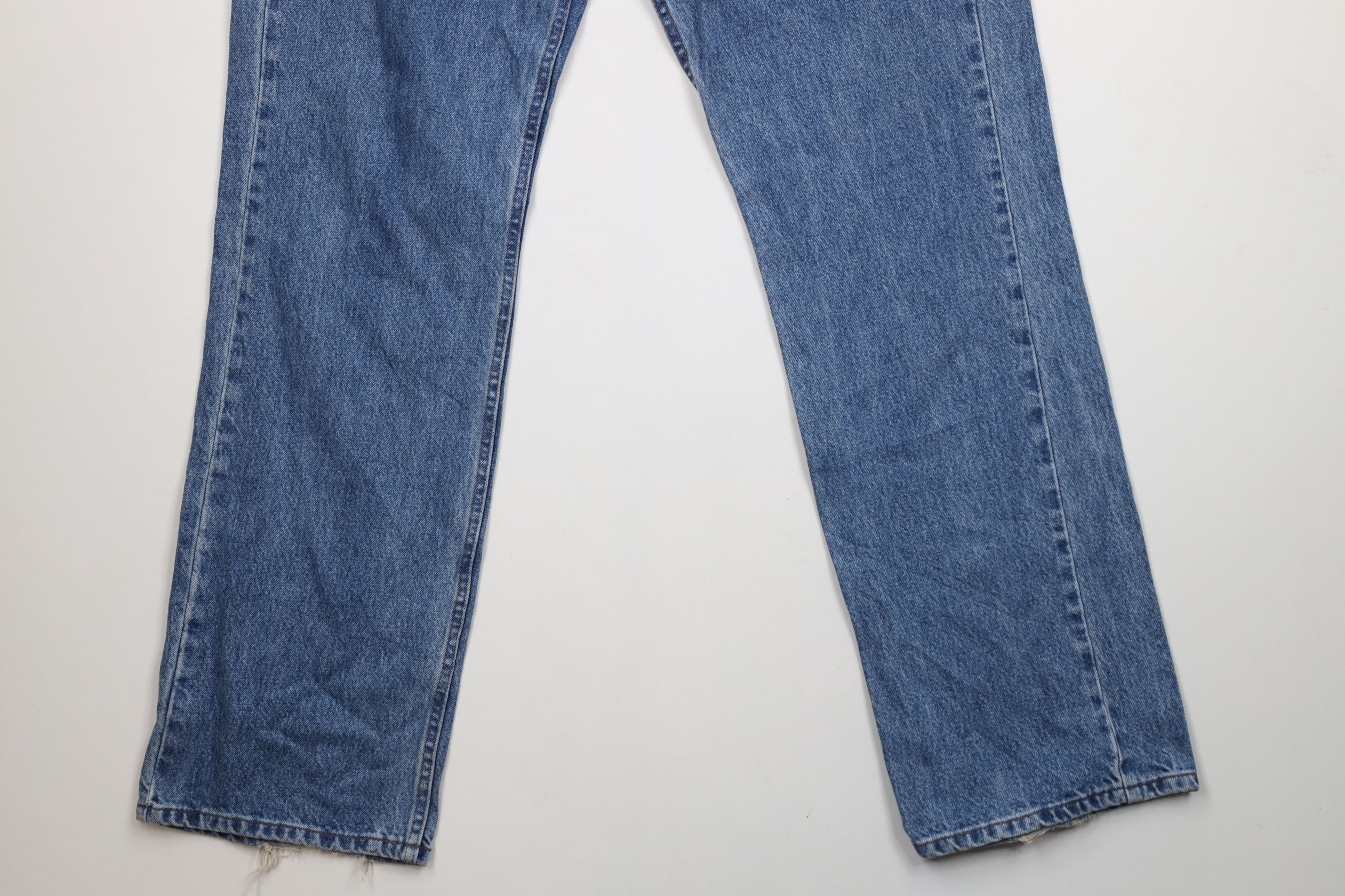 Harley Davidson × Vintage Vintage 90s Harley Davidson Baggy Wide Leg Denim Jeans Blue Size US 38 / EU 54 - 4 Thumbnail