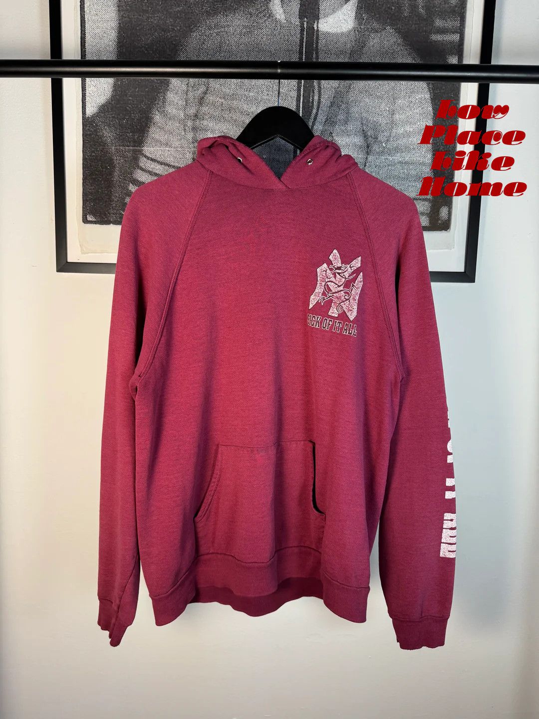 Vintage 🚭RARE🚭 SICK OF IT ALL NEW YORK HARDCORE RED DRAGON HOODIE Size US XL / EU 56 / 4 - 1 Thumbnail