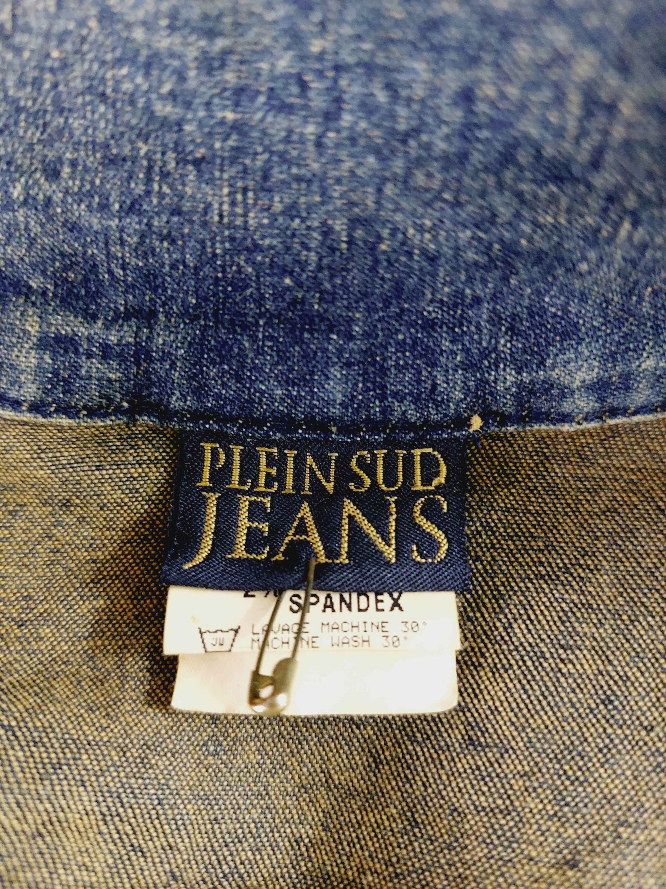 plein sud Plein Sud Corset Hook And Eye Stone Wash Denim Jacket