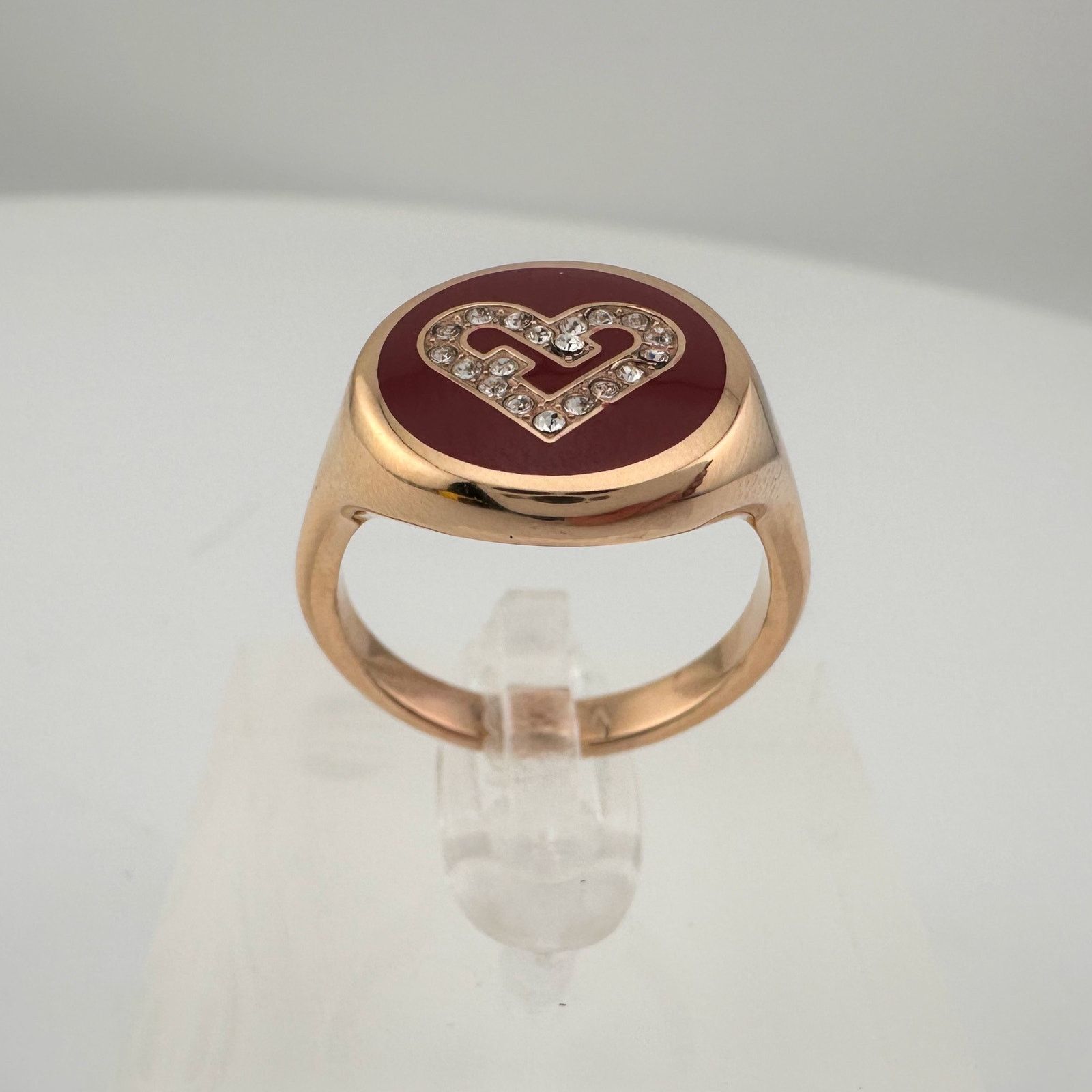 Furla Furla Heart Ring - Rose Gold Overlay with Crystal Heart Size ONE SIZE - 10 Thumbnail
