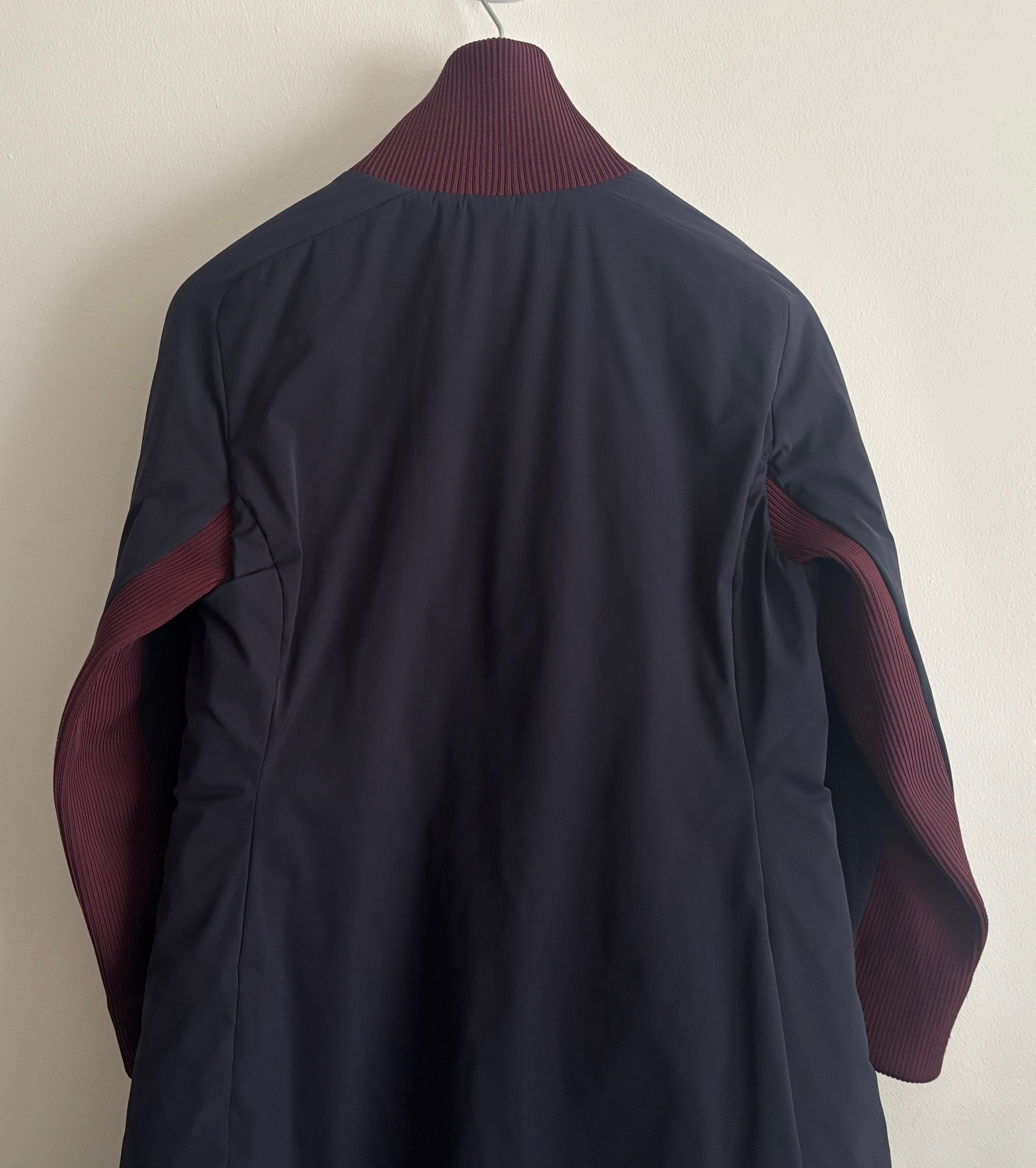 Marni $2160 Navy Burgundy Long Quilted Technical Jacket 42 / 6 Size M / US 6-8 / IT 42-44 - 11 Thumbnail