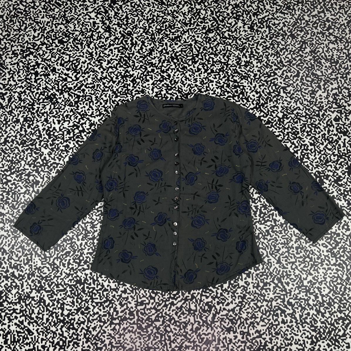 Gudrun Sjoden Gudrun Sjoden Floral Monogram Retro Shirt Casual Style Size M / US 6-8 / IT 42-44 - 2 Thumbnail
