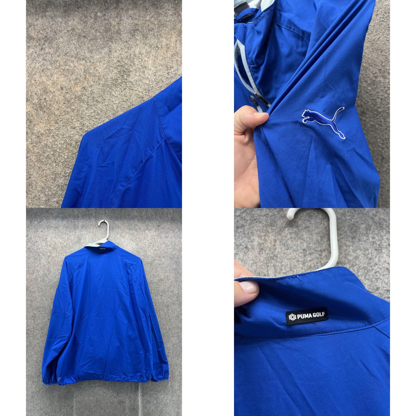 Puma Puma Jacket Mens Large Blue 1/4 Zip Windbreaker Pullover Lightweight Athletic Spring Casual Activewear Mens L Blue Size US L / EU 52-54 / 3 - 8 Thumbnail