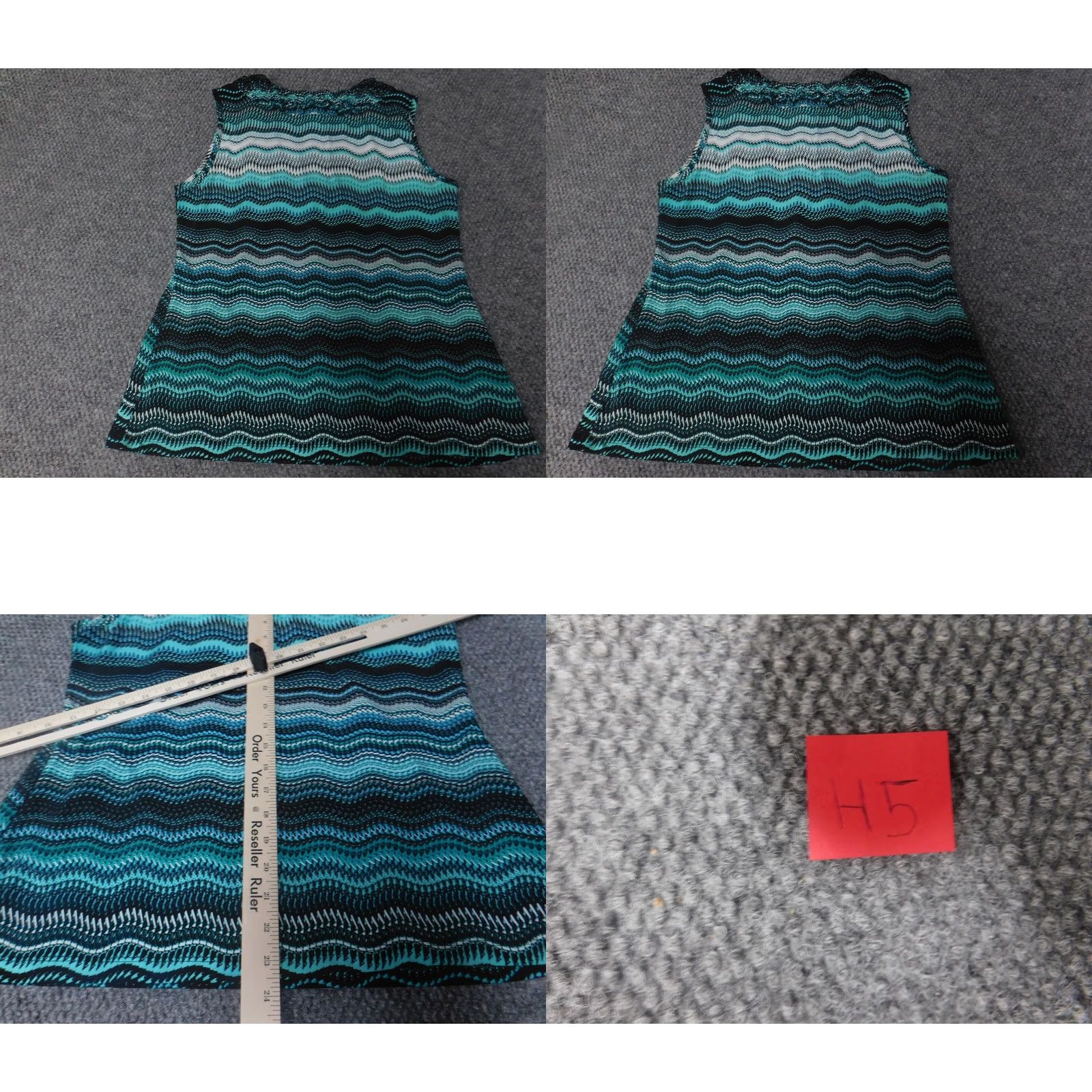 Vintage New Directions Womens Blouse PL Petites Green Knit Striped Stretch Sleeveless Crew Neck Pullover Casual Shirt Womens Brand: New Directions Size L / US 10 / IT 46 - 8 Thumbnail