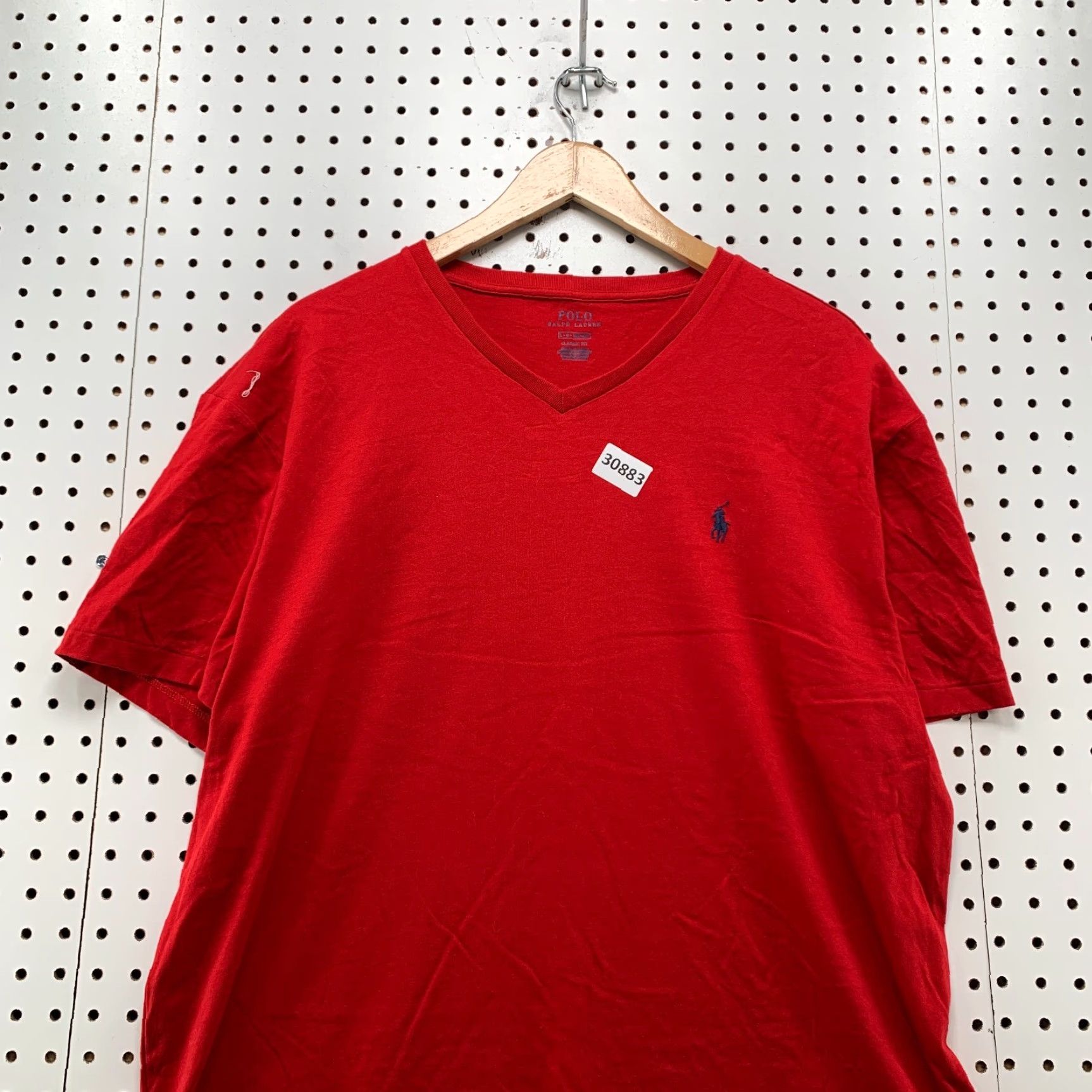 Polo Ralph Lauren Polo Ralph Lauren Shirt Mens Large Red Blue Pony V Neck Classic Fit 24X28.5 Size US L / EU 52-54 / 3 - 5 Thumbnail