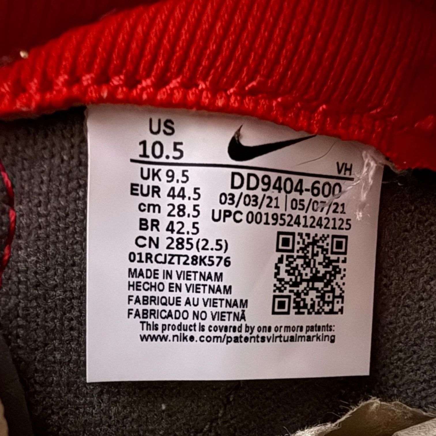 Nike Nike Dunk High 1985 Acid Wash University Red Sz 10.5 Size US 10.5 / EU 43-44 - 2 Thumbnail