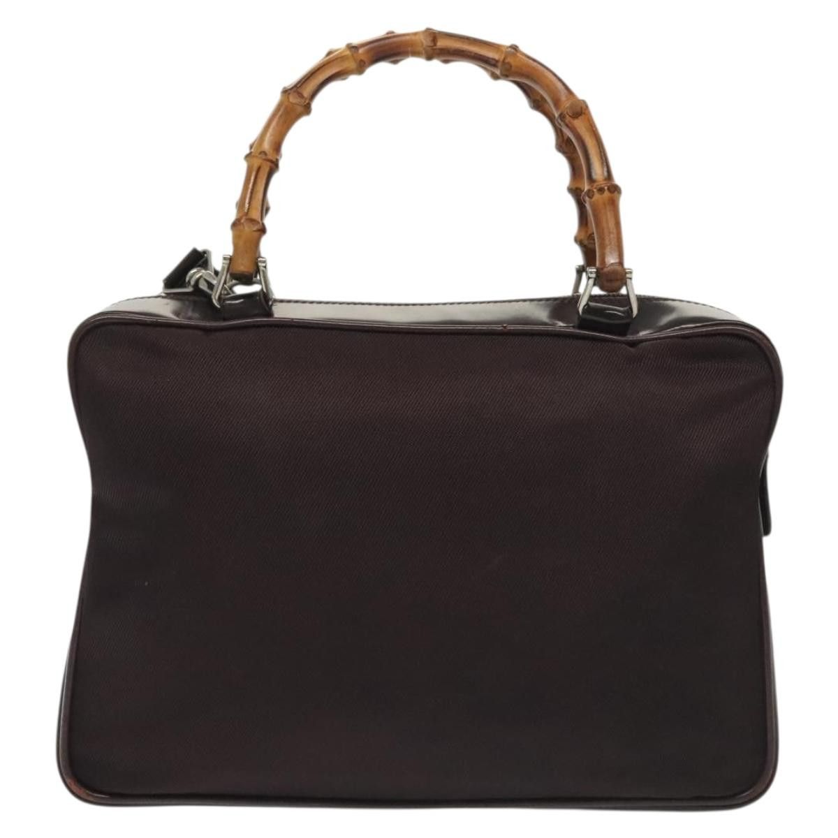 Gucci GUCCI Bamboo Hand Bag Nylon Black Silver 000 000 Size ONE SIZE - 3 Thumbnail