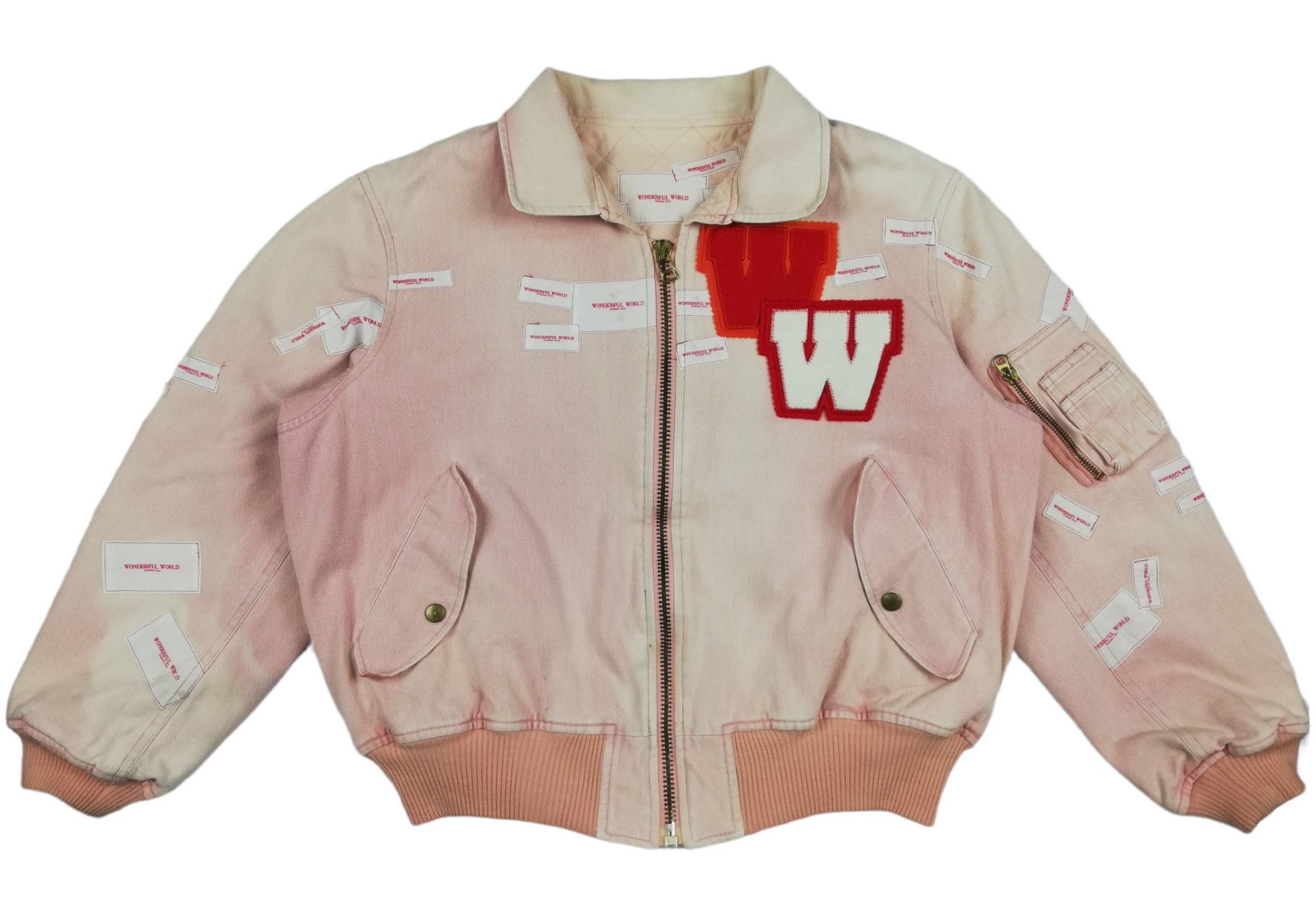 Japanese Brand × Kaneko Isao 🔥Wonderful World Kaneko Isao Denim Bomber Letterman Jacket Size US M / EU 48-50 / 2 - 2 Thumbnail