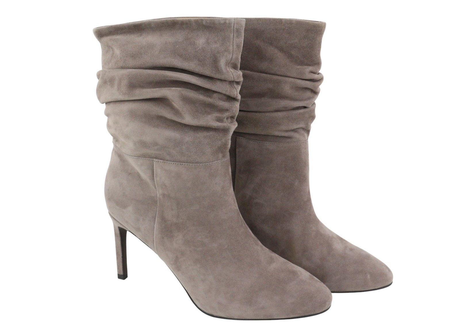 Other BIBI LOU EU40 Grey Suede Leather Almond 87550 Size US 9 / IT 39 - 2 Thumbnail