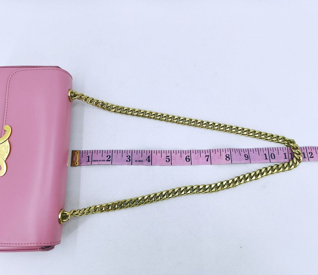 Celine CELINE Triomphe shoulder gold chain pink bag Size ONE SIZE - 13 Thumbnail
