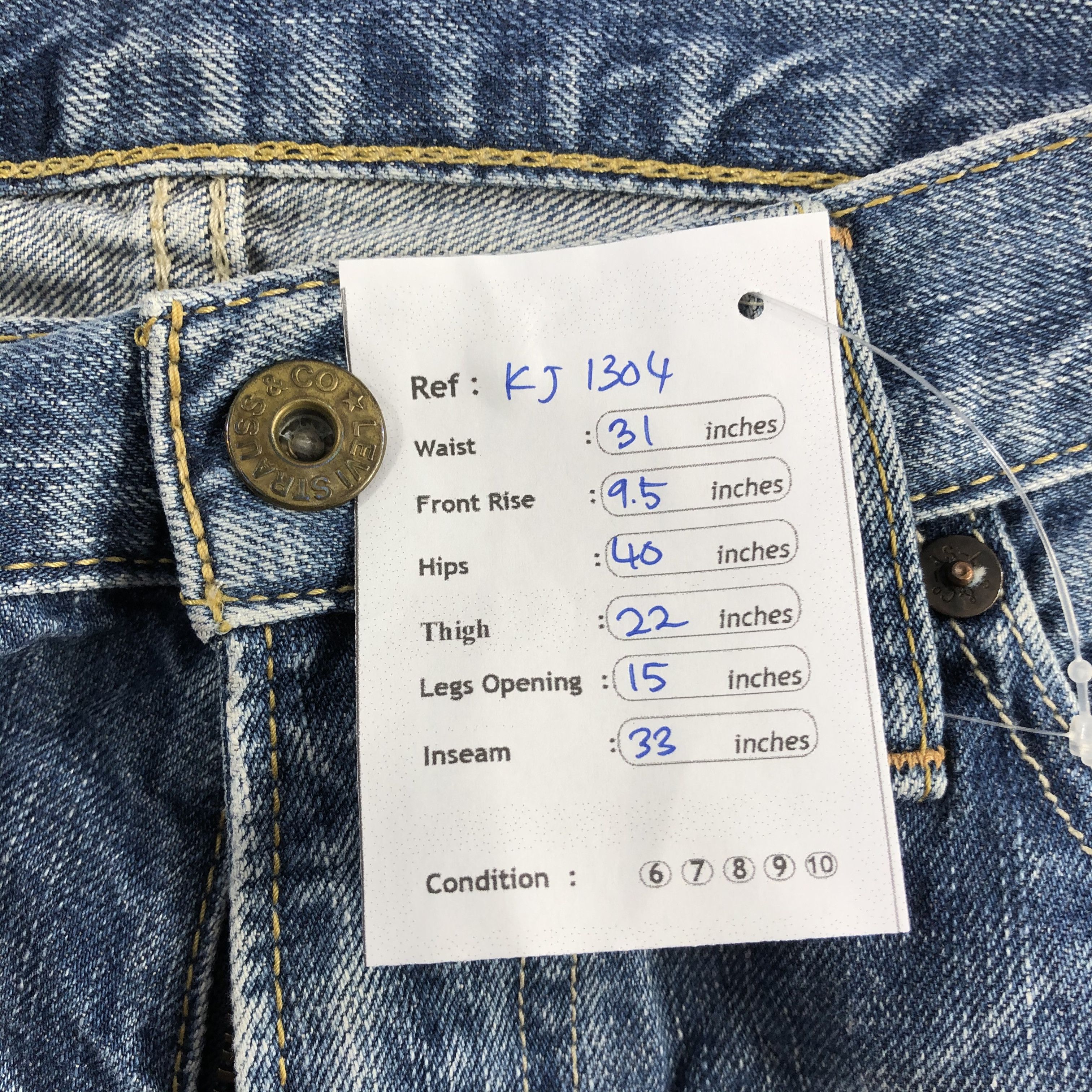 Levi's Vintage Levis 502 Jeans Faded Blue Denim KJ1304 Size US 31 - 14 Thumbnail