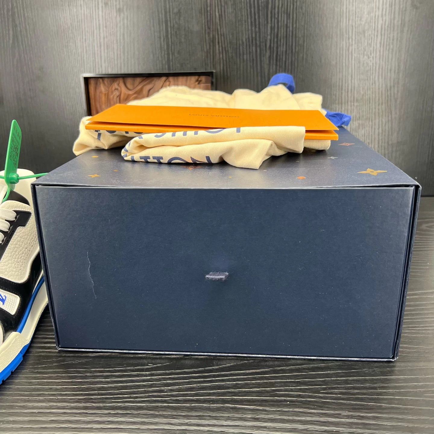 Louis Vuitton LV Trainer Black & Blue US 7 / EUR 41 New Size US 8 / EU 41 - 9 Thumbnail