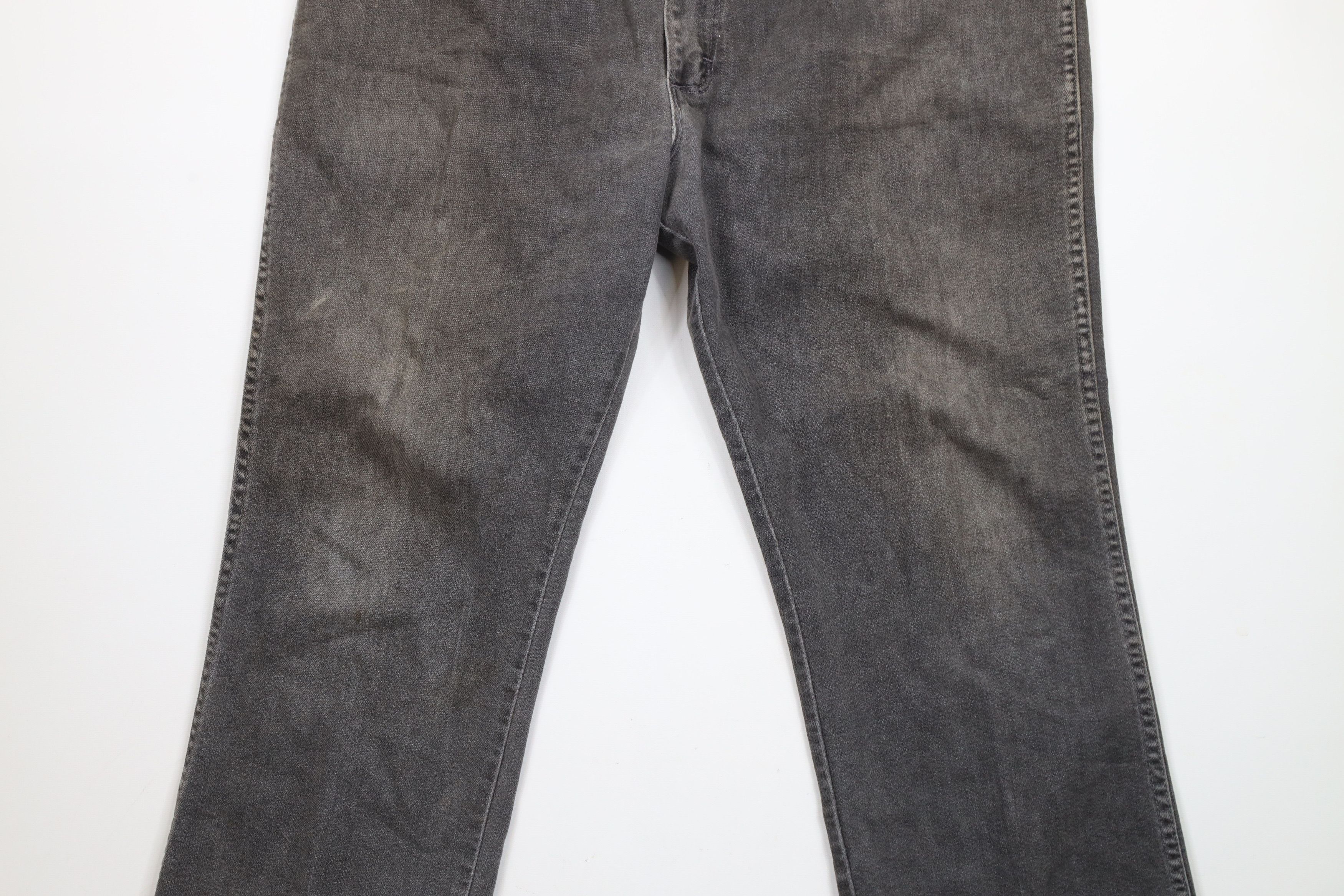 Vintage × Wrangler Vintage 80s 90s Wrangler Wide Leg Bootcut Denim Jeans Black Size US 40 / EU 56 - 3 Thumbnail