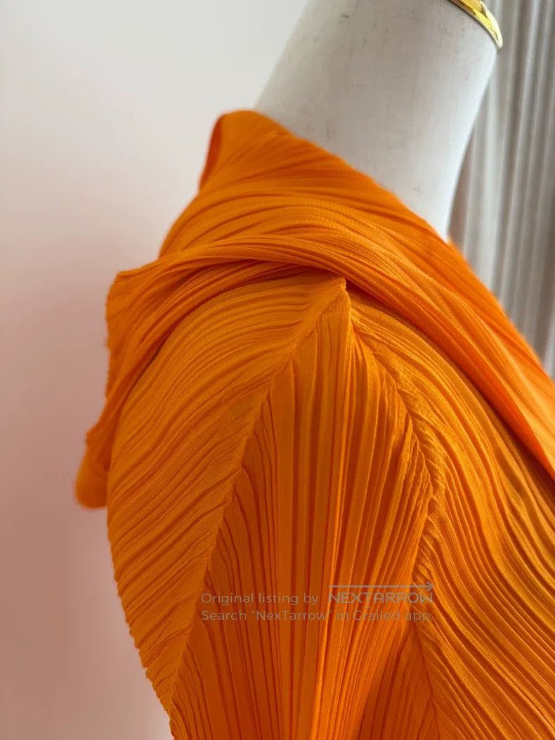 Issey Miyake Issey Miyake Vibrant Orange Hooded Coat Size L / US 10 / IT 46 - 6 Thumbnail