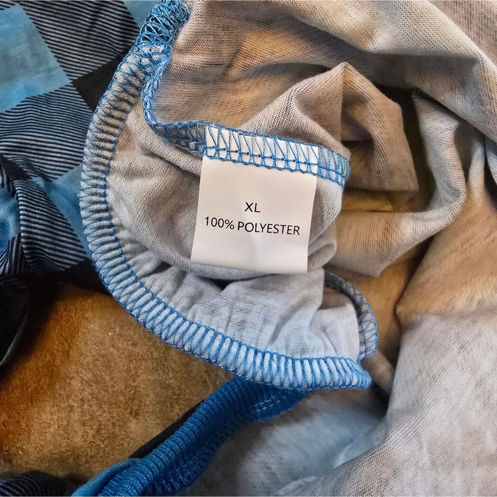 Other Blue Black Plaid Dog XL Pajama Size ONE SIZE - 3 Thumbnail