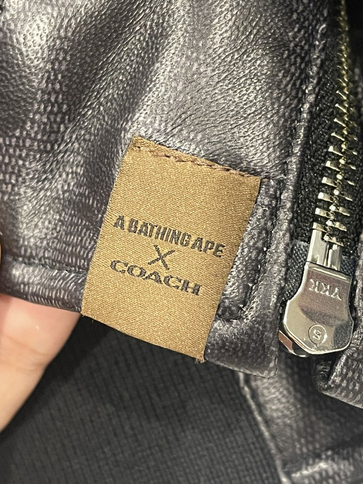 Bape × Coach Black Bape X Coach Shark Leather Jacket Size US L / EU 52-54 / 3 - 13 Thumbnail