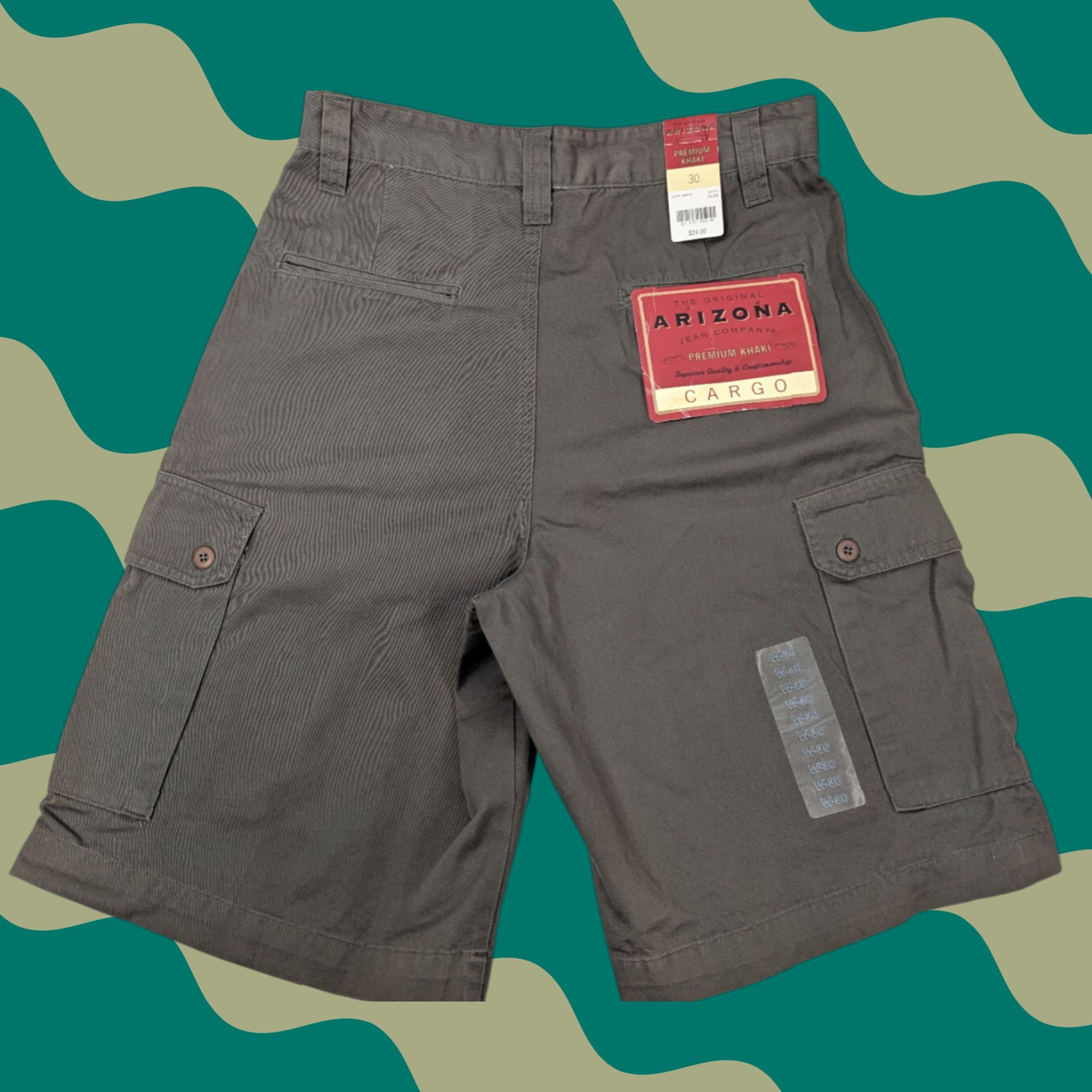 Vintage VINTAGE Arizona Jeans NWT Olive Khaki Cargo Shorts Mens 30 Cargo Pocket Classic 90s Outdoor Retro Y2K Denim Cotton Summer Fall Spring Winter Olivе Size US 30 / EU 46 - 1 Thumbnail