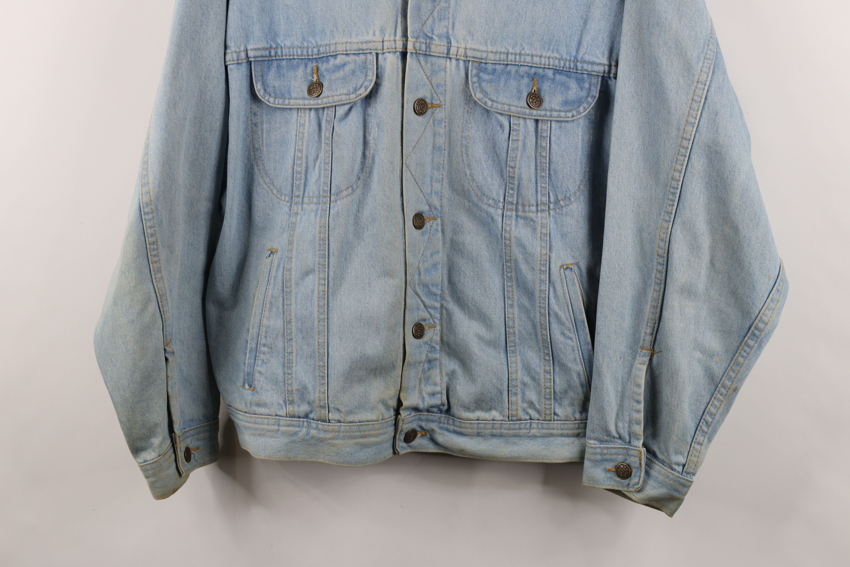 Hard Rock Cafe Vintage 90s Hard Rock Cafe Las Vegas Denim Trucker Jacket Size US L / EU 52-54 / 3 - 4 Thumbnail
