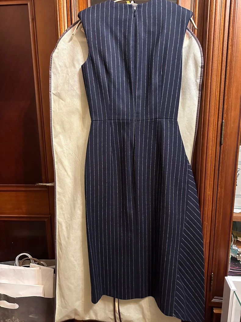 Alexander McQueen Alexander McQUEEN size 38 Vertical striped wool dress 2505 Size XS / US 0-2 / IT 36-38 - 8 Thumbnail