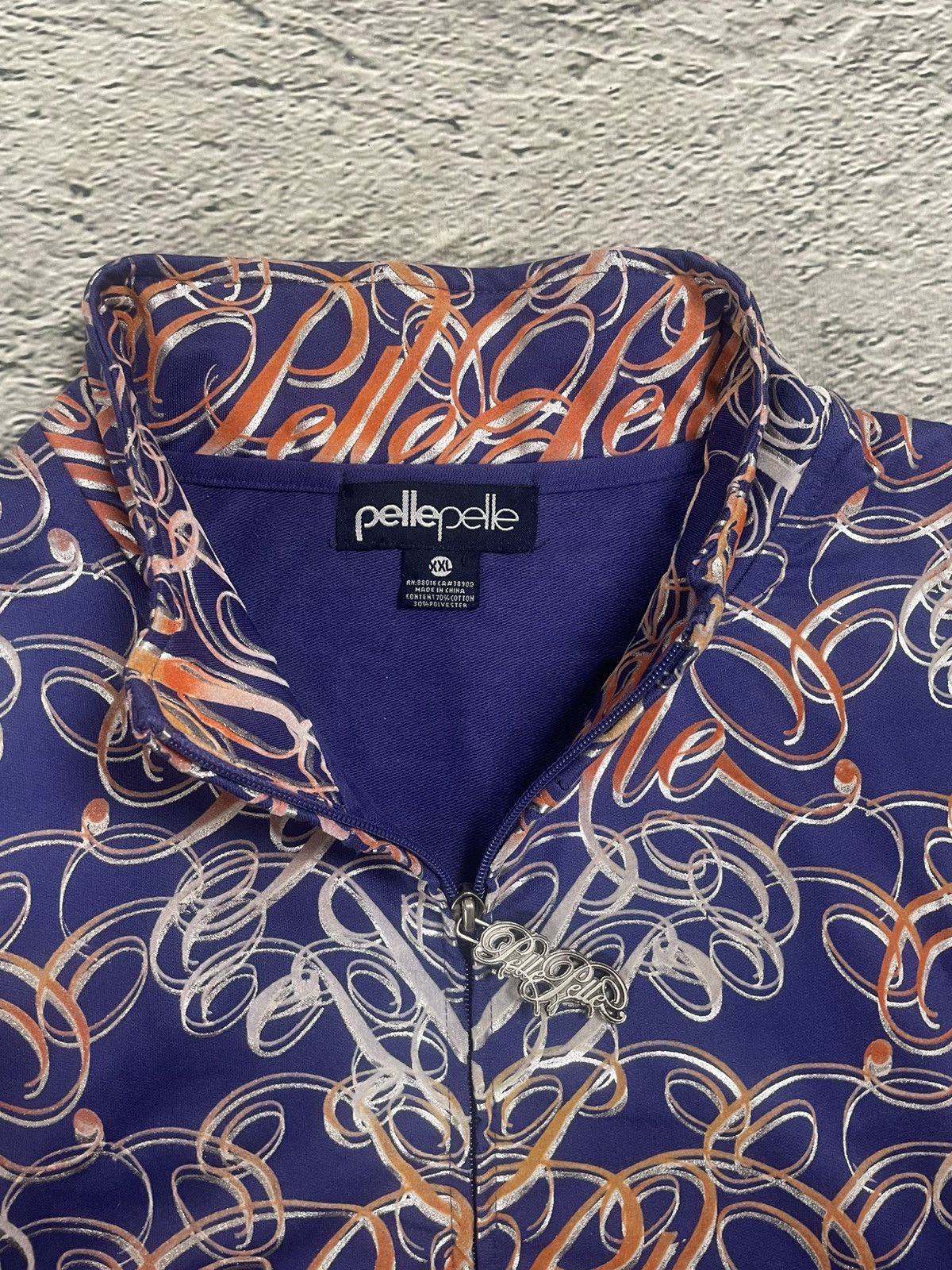 Pelle Pelle Pelle Pelle track jacket monogram big logo 90s purple Y2K Size US XXL / EU 58 / 5 - 2 Thumbnail