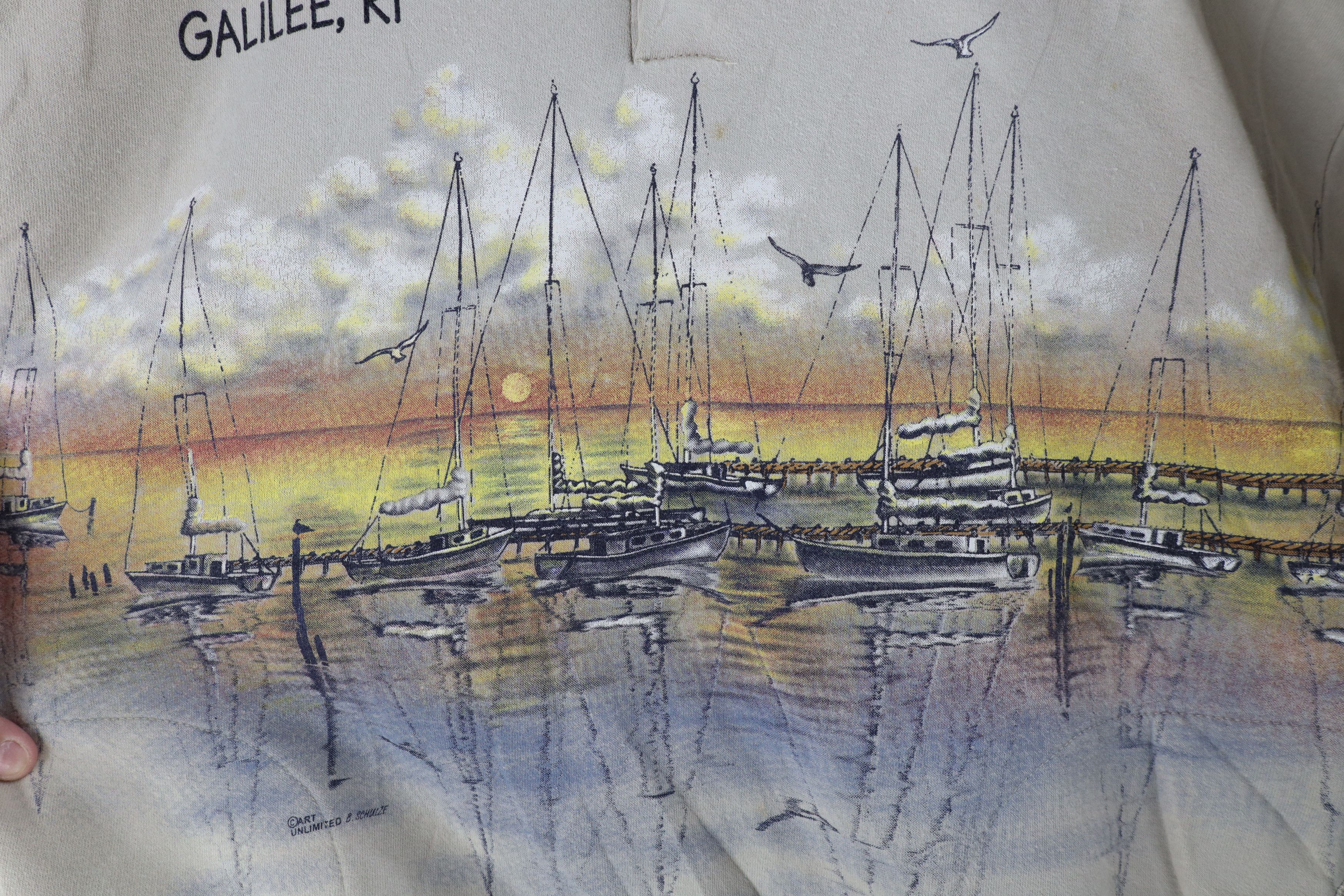 Vintage Vintage 90s Art Unlimited Boat Dock Beach Sweatshirt USA Size US L / EU 52-54 / 3 - 6 Thumbnail