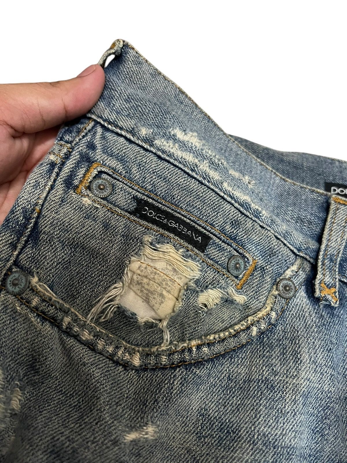 Dolce & Gabbana 💥Grunge💥Vintage Dolce & Gabbana Distress Jean Size US 30 / EU 46 - 13 Thumbnail