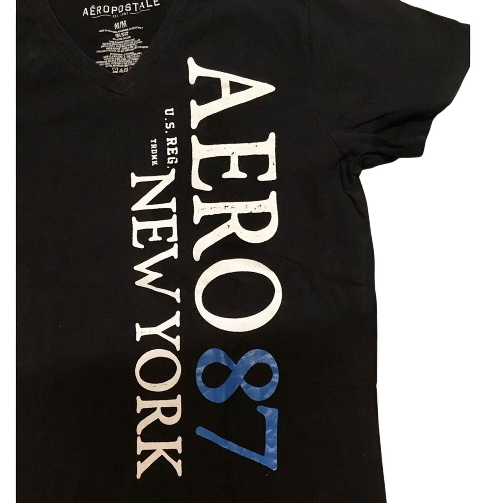 Aeropostale Vertical Aero 87 Graphic Tee Size M Size US M / EU 48-50 / 2 - 3 Thumbnail