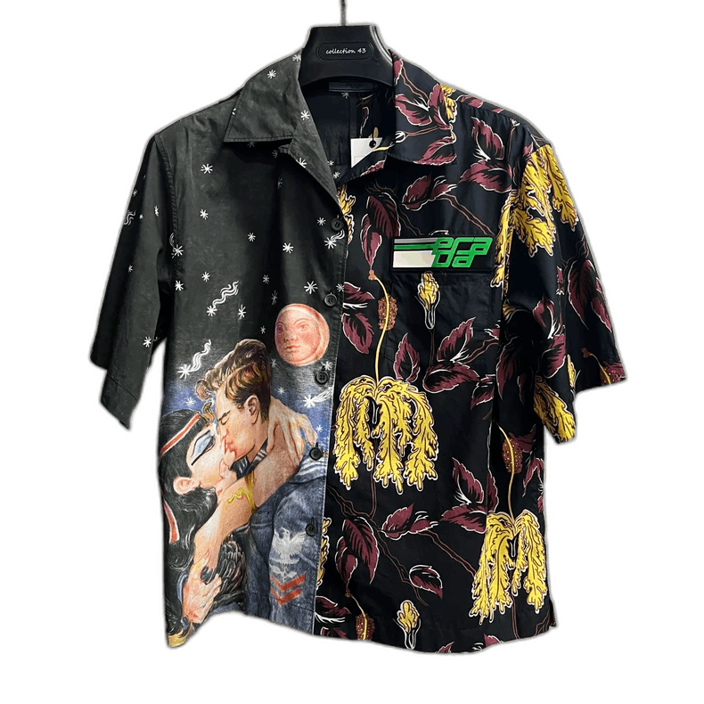 Prada Prada Multicolor Printed Short Sleeve Shirt-yf Size US M / EU 48-50 / 2 - 1 Thumbnail