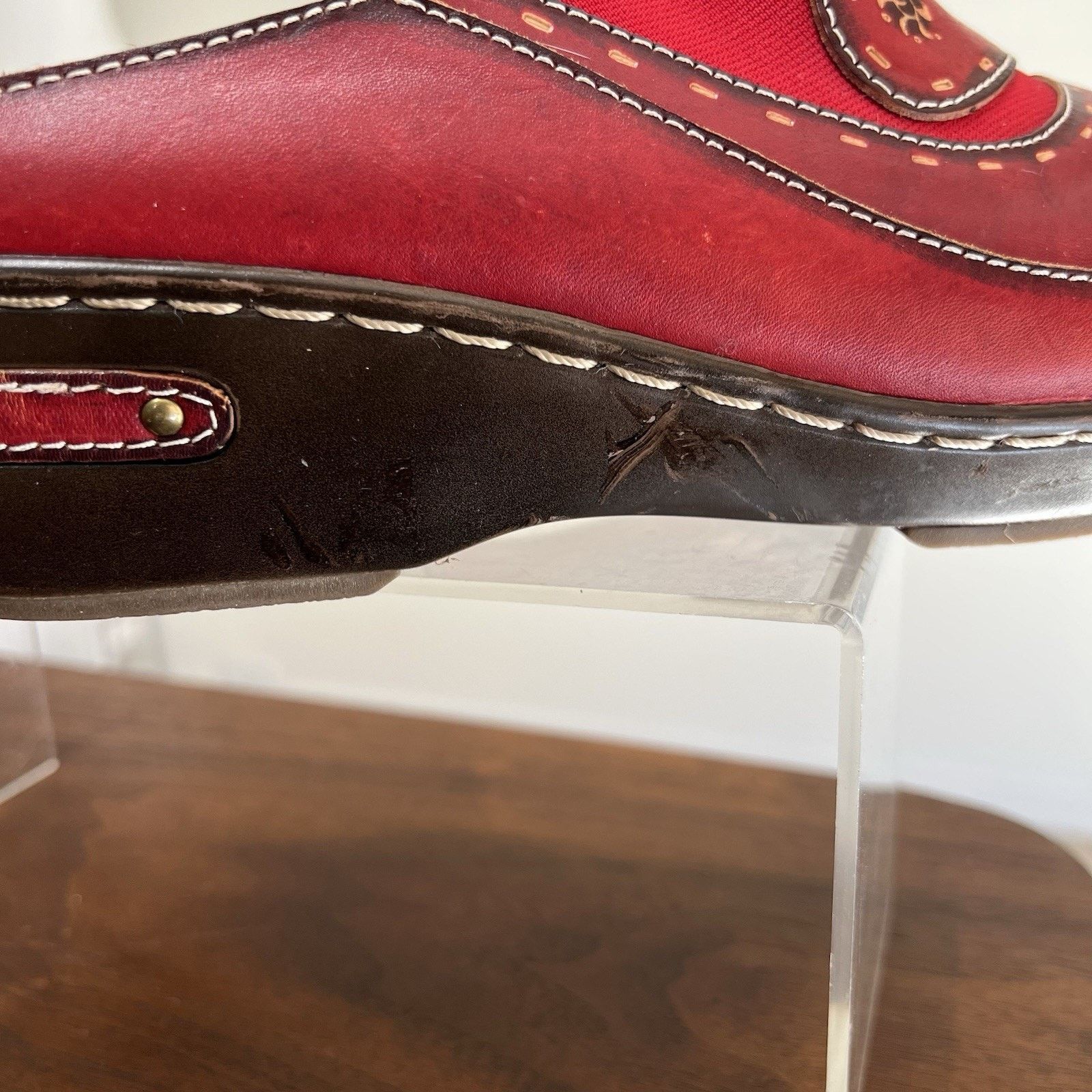 Other L'Artiste by Spring Step Mule Womens Red Leather Clog 11.5 Size US 11.5 / IT 41.5 - 7 Thumbnail