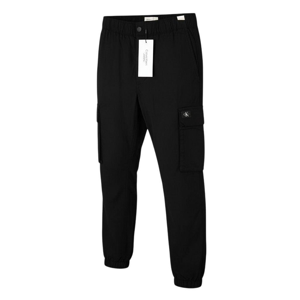 Calvin Klein W32 Black Cargo Elastic Waist Patch Pockets 87455 Size US 32 / EU 48 - 1 Thumbnail