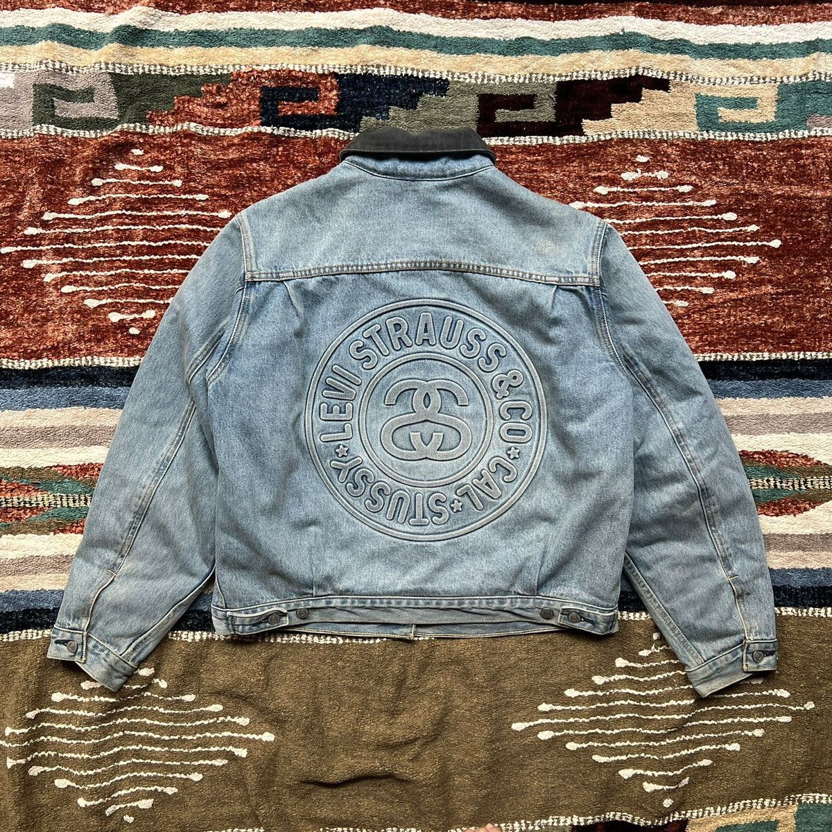 Levi's × Stussy Stussy x Levi's Embossed Denim Jacket | Grailed