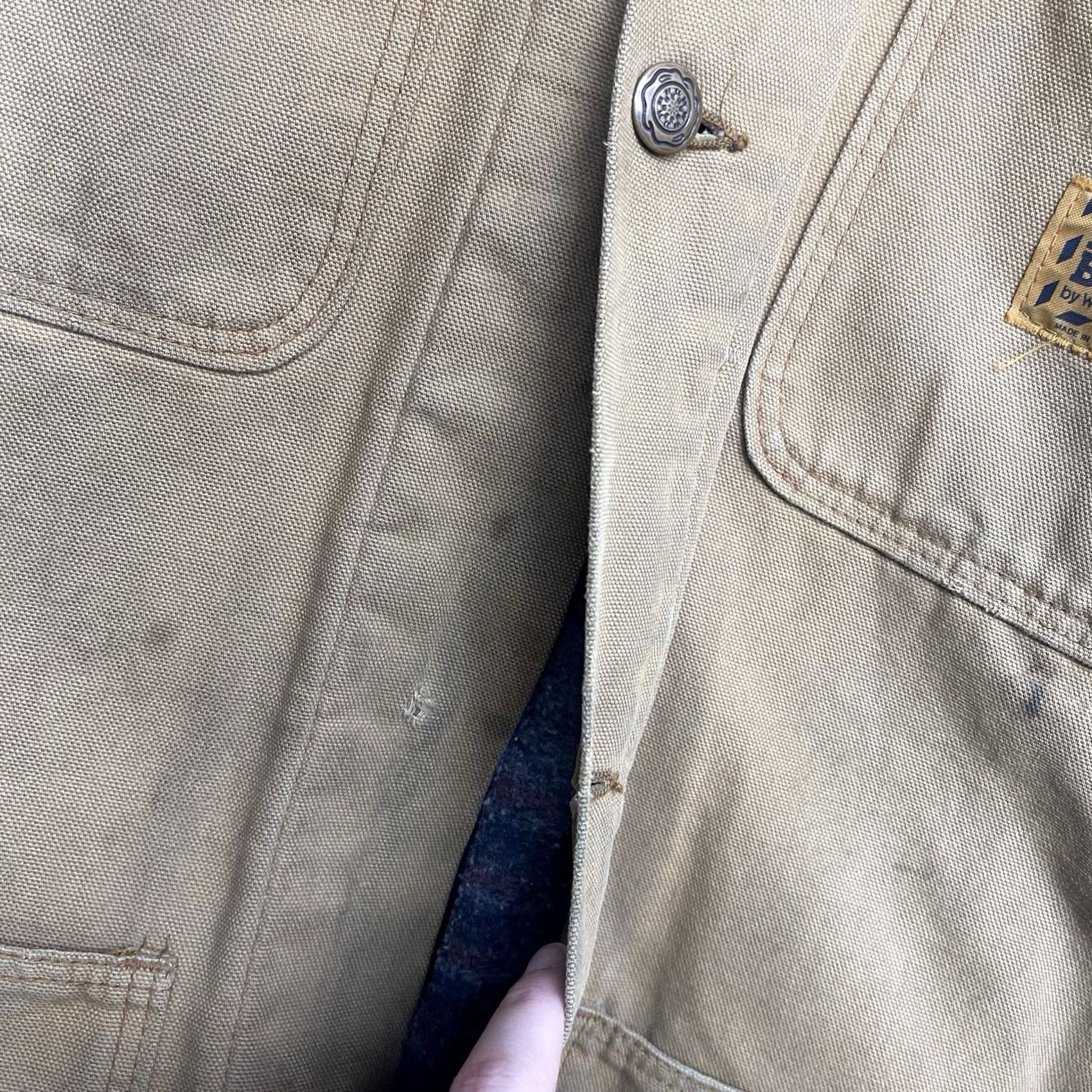 Wrangler Vintage Wrangler Big Ben Jacket Mens 46 Chore Wool Lined Canvas Cotton 90s - Jacket Size US S / EU 44-46 / 1 - 7 Thumbnail