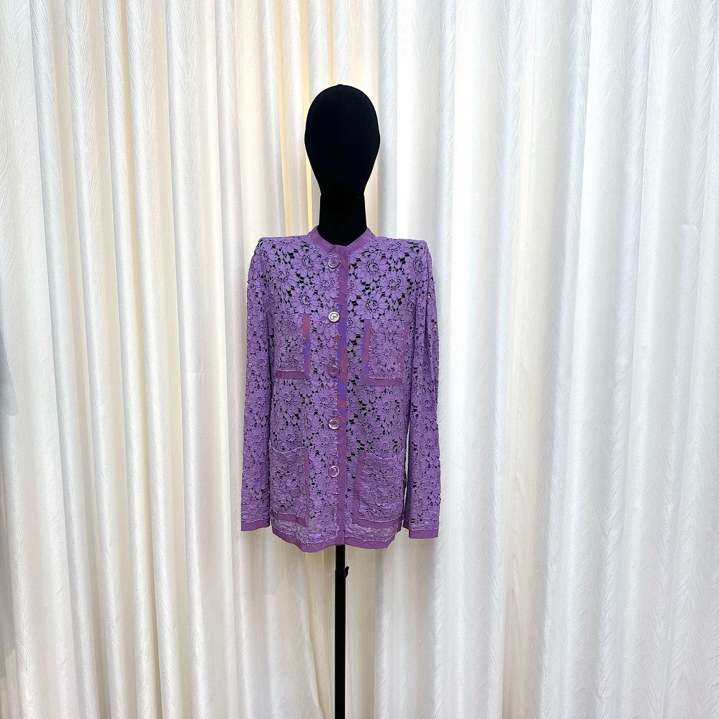 Gucci Gucci Purple Lace Jacket Size 38 Size XS / US 0-2 / IT 36-38 - 1 Thumbnail
