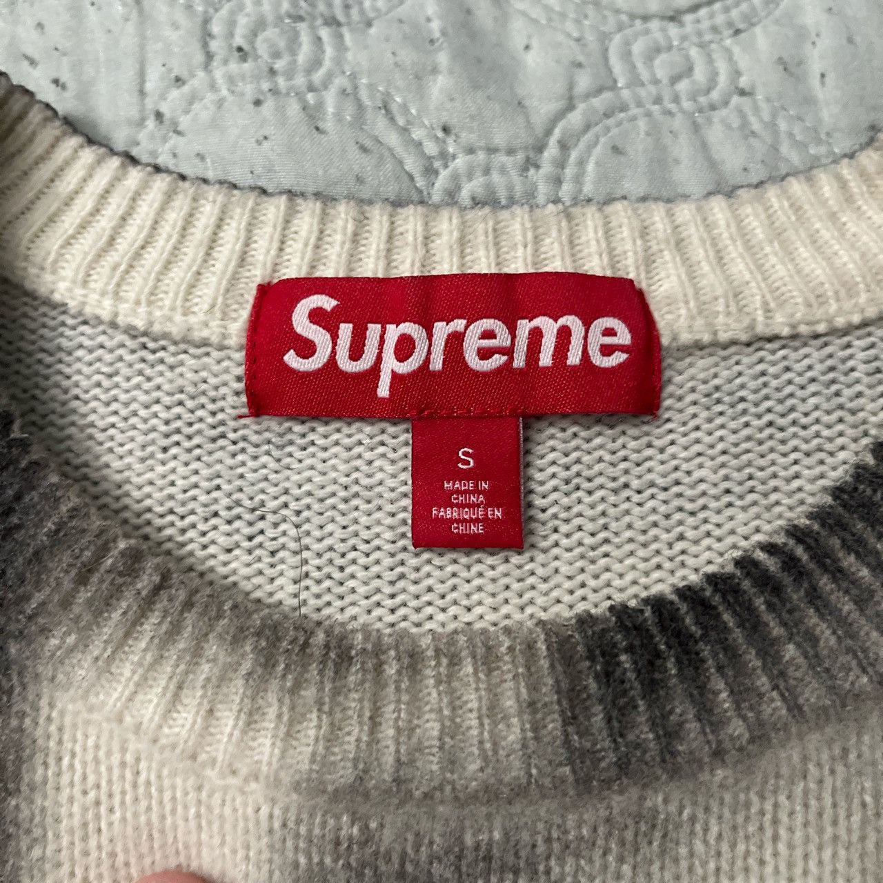 Streetwear × Supreme Supreme Blurred Logo Sweater Black Streetwear × Supreme Supreme Blurred Logo Sweater Black