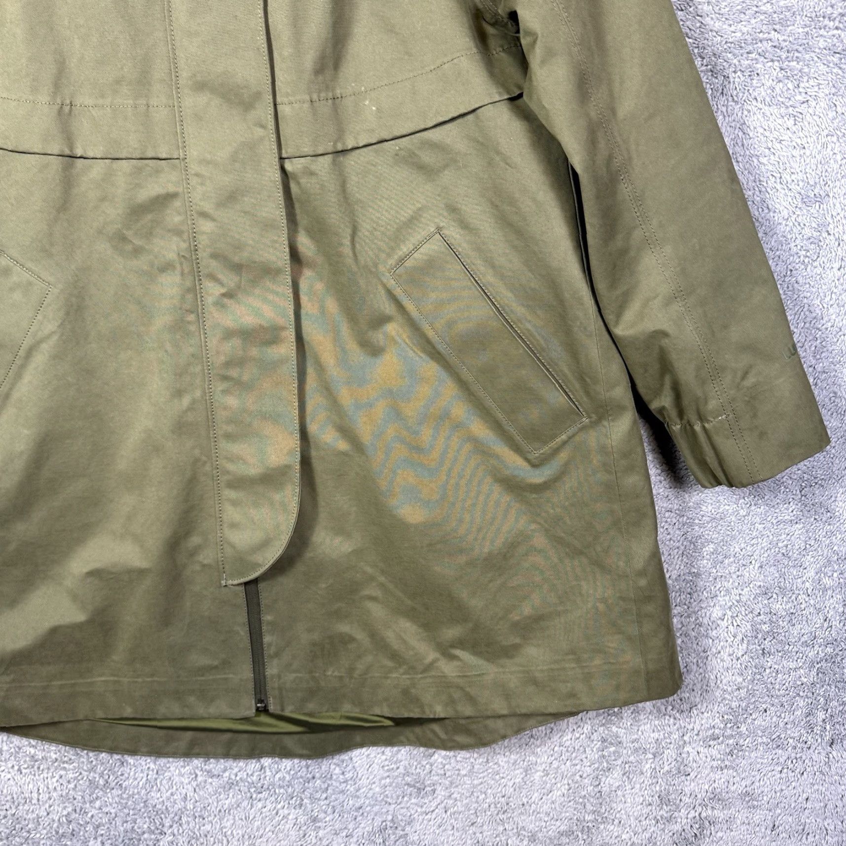 Lululemon Lululemon Rain Shaker Trench Jacket Womens 6 Full Zip Hooded Waterproof Softshell Green Long Sleeve Size M / US 6-8 / IT 42-44 - 3 Thumbnail