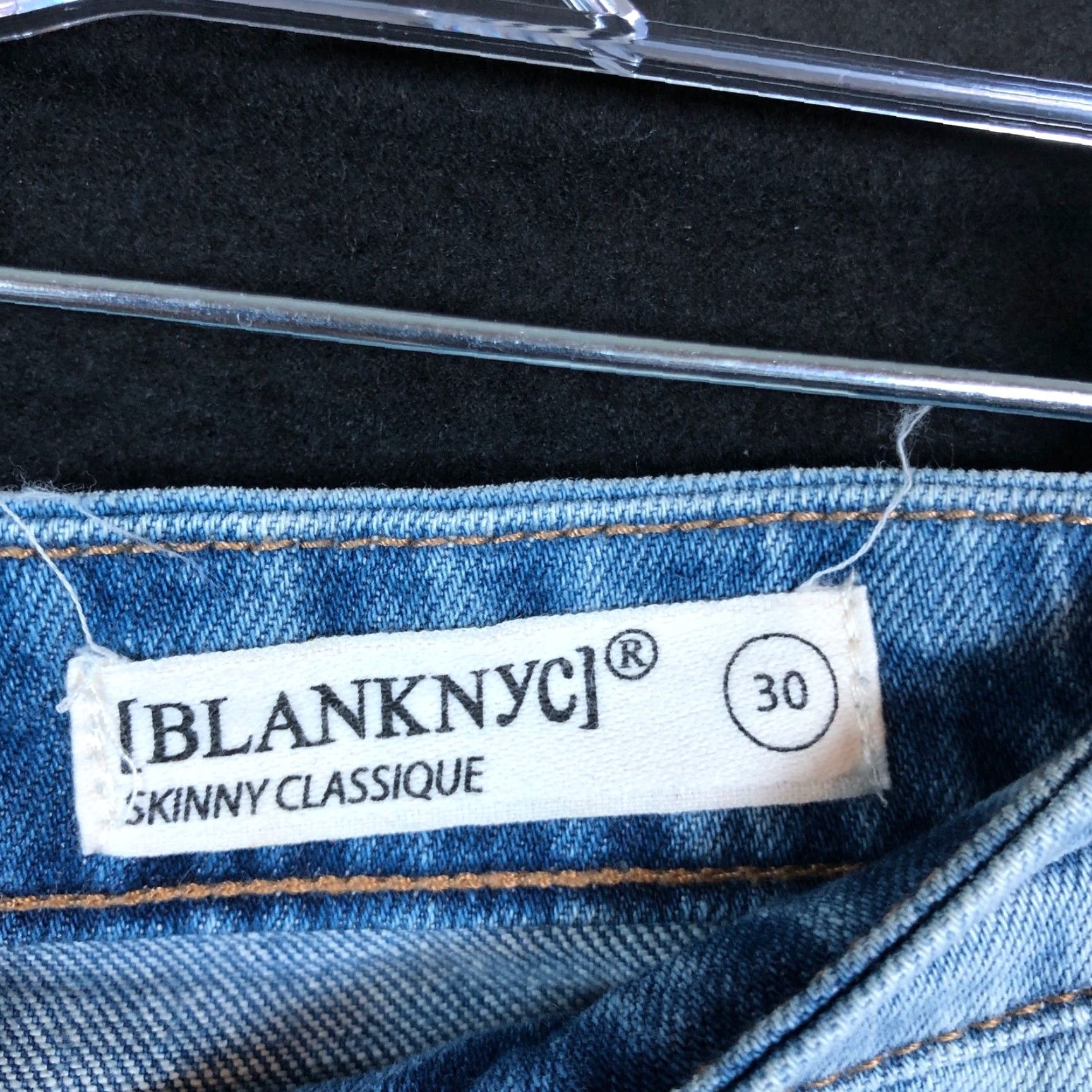 Vintage VINTAGE Blank NYC Jeans Blue Denim Skinny Distressed Stretch 30 Mens Regular 32 Tailored Light Wash Classic Classique Size US 30 / EU 46 - 4 Thumbnail