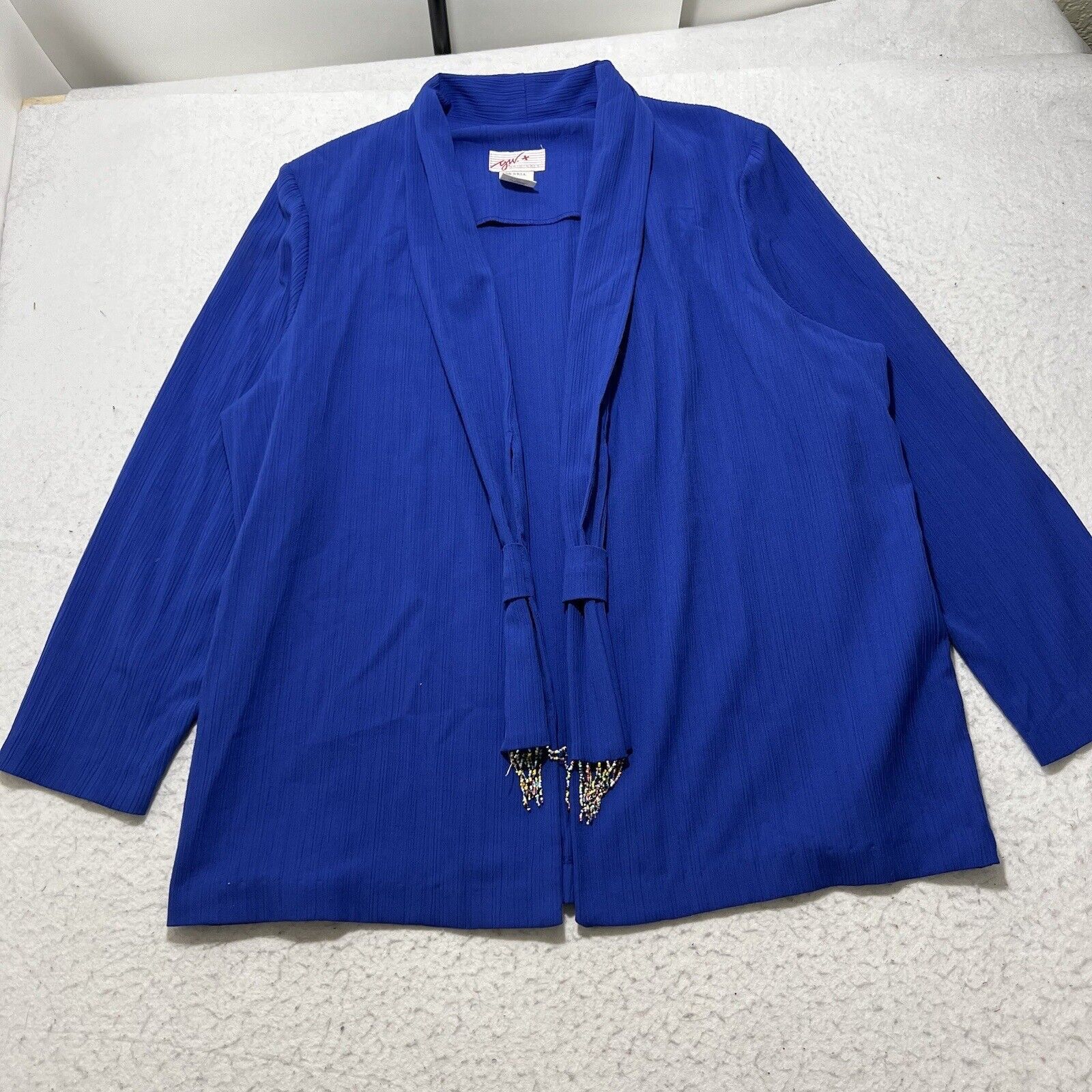 Vintage Vintage GW Originals 40 Open Front Blazer Blue Pockets USA Size M / US 6-8 / IT 42-44 - 1 Thumbnail