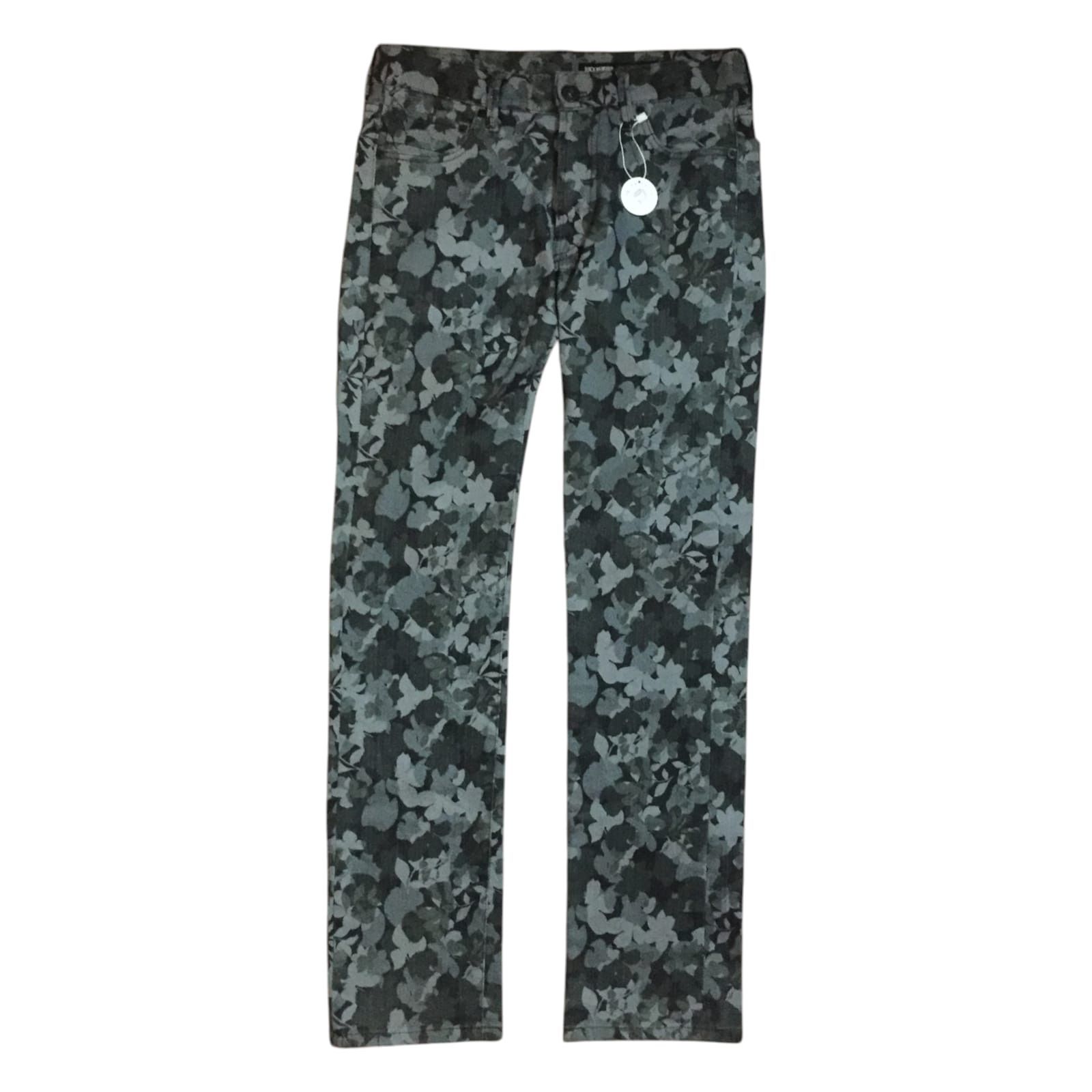 Japanese Brand Back Number Leaf Pattern Jeans Size US 30 / EU 46 - 2 Thumbnail