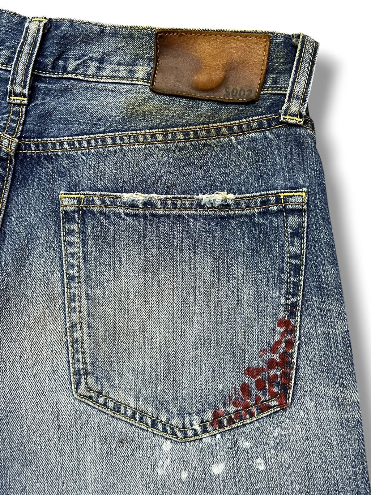 Uniqlo Vintage Uniqlo UJ S002 Japan - Paint Splatter, Faded Wash Size US 32 / EU 48 - 9 Thumbnail