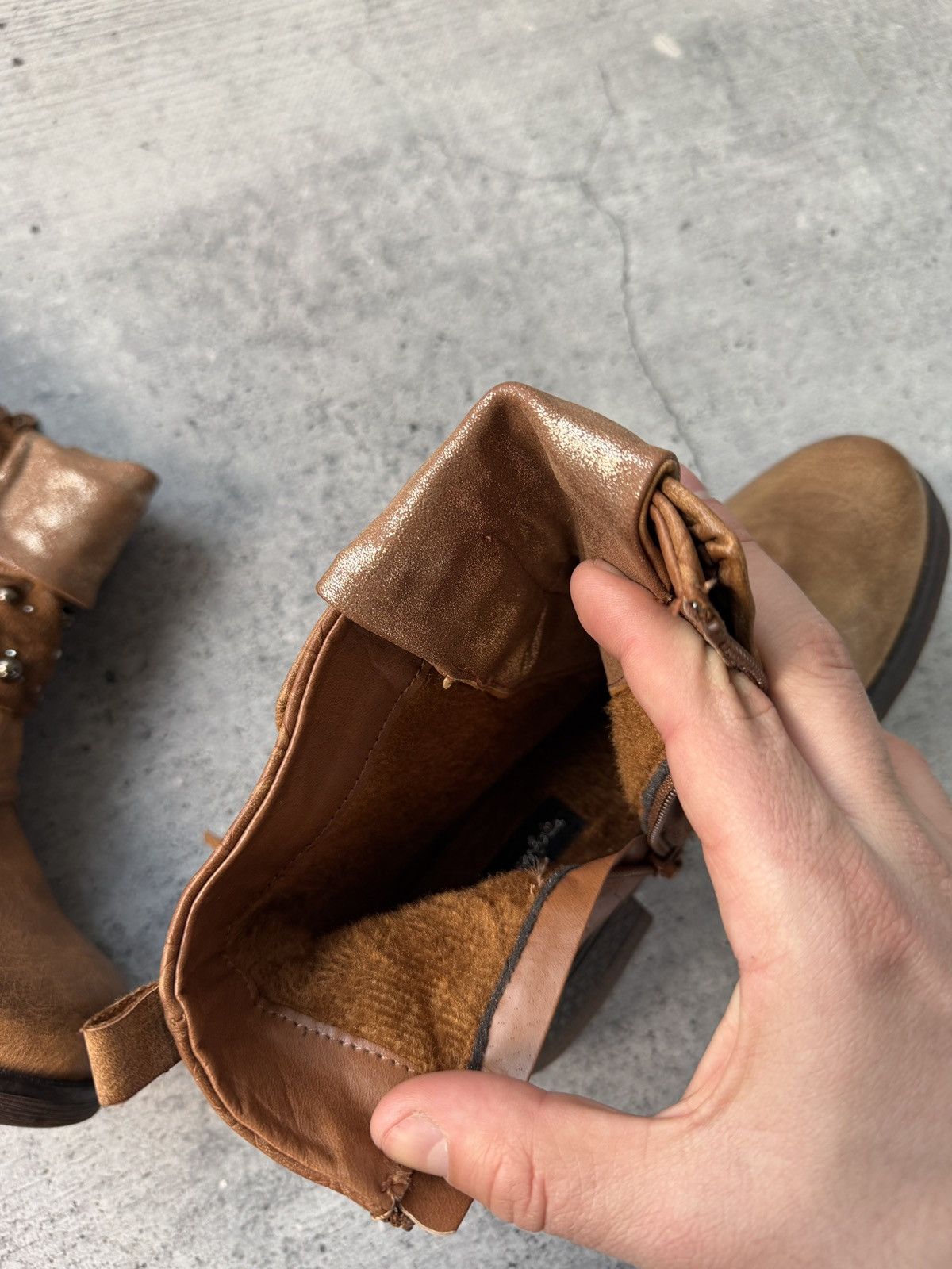 A.S.98 Vintage Italian AS 98 Rick Owens Style Leather Biker Boots Size US 5 / EU 37 - 6 Thumbnail