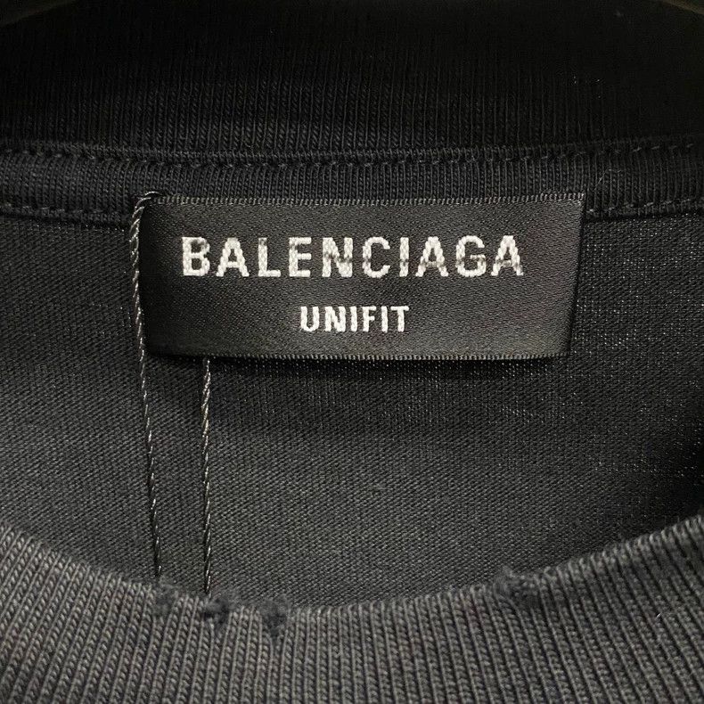 Balenciaga Balenciaga Black embroidered logo short sleeve Size US S / EU 44-46 / 1 - 3 Thumbnail