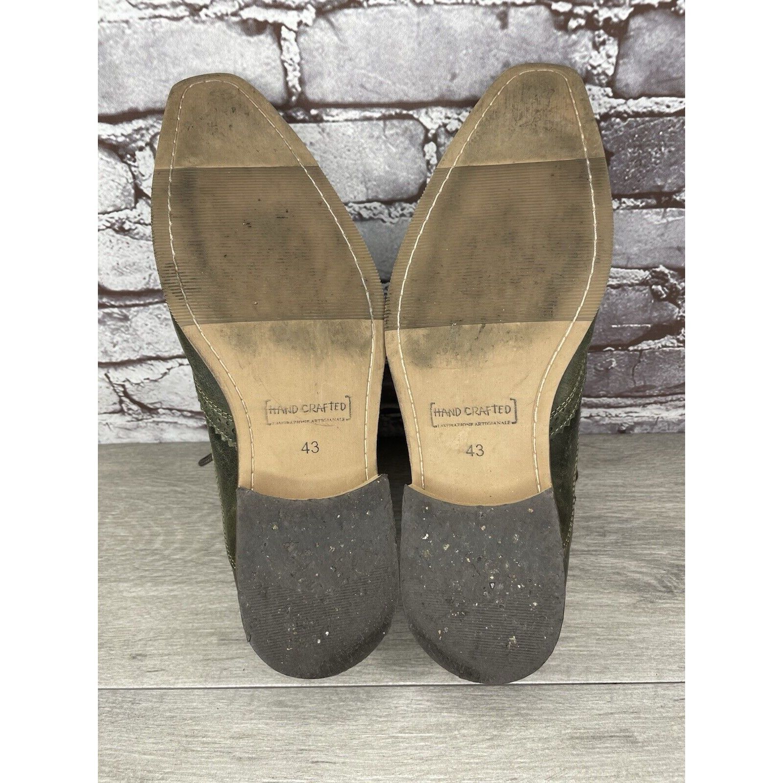 Steve Madden Steve Madden Iggy Green Leather Handcrafted Wingtip Oxfords Size US 10 / EU 43 - 13 Thumbnail