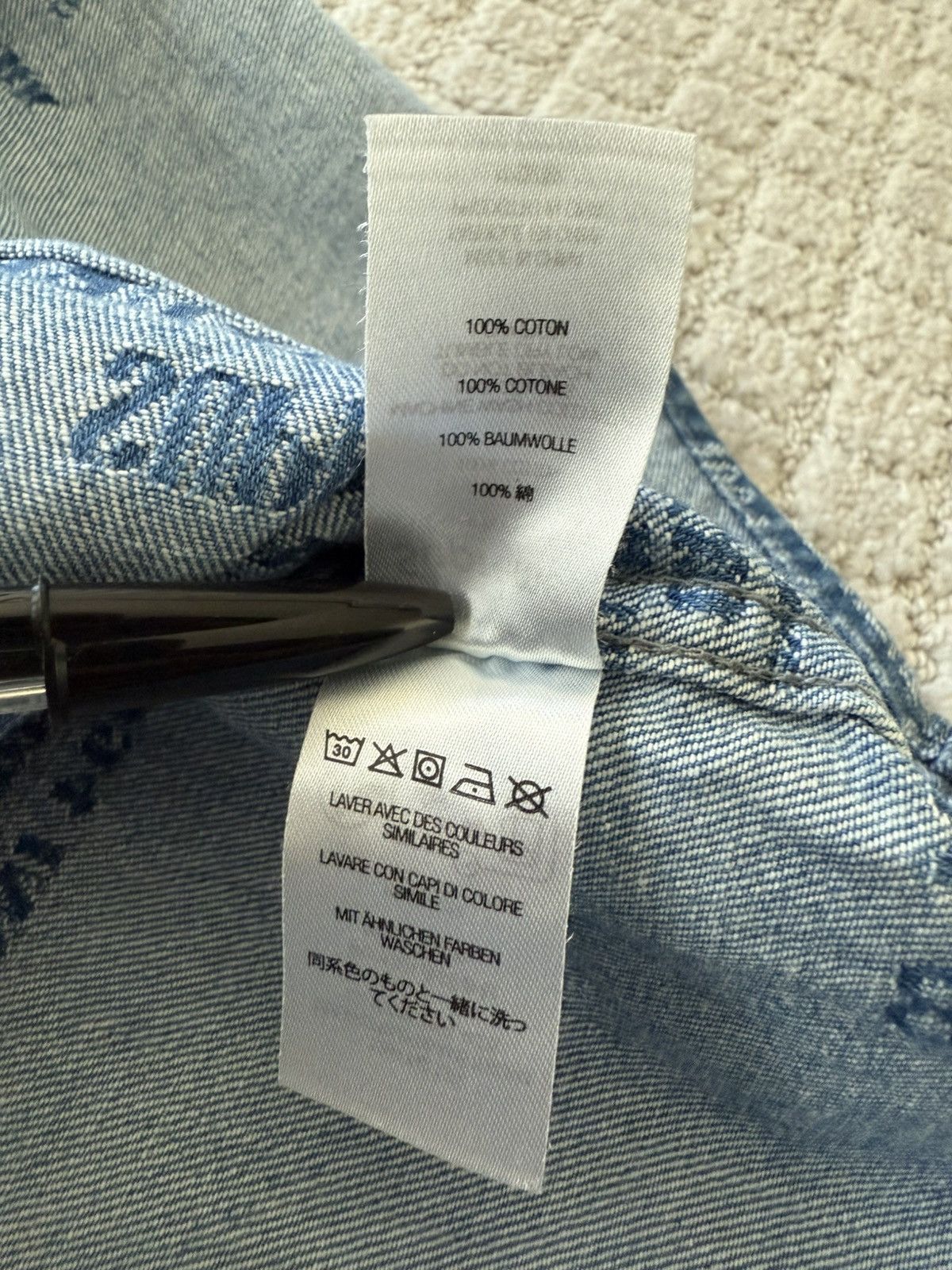 Supreme Supreme Trademark Jacquard Denim Shirt Size US L / EU 52-54 / 3 - 9 Thumbnail