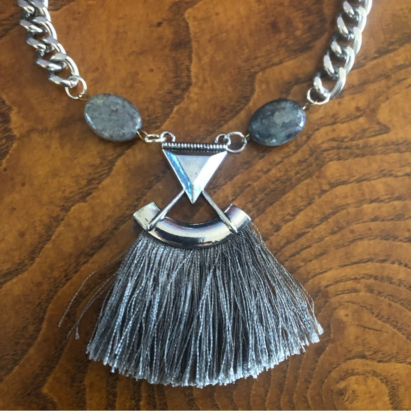 Handmade Handcrafted repurpose genuine labradorite cuban necklace Size ONE SIZE - 9 Thumbnail